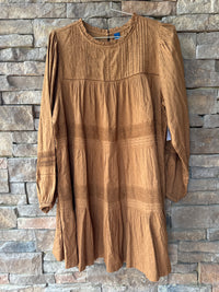 Brown Detail Dress XL