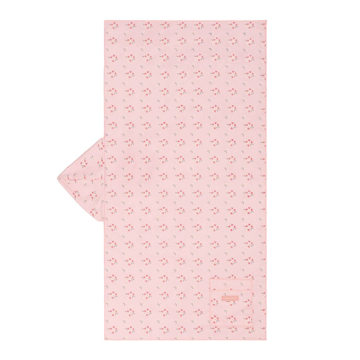 Pink children's microfiber hooded towel