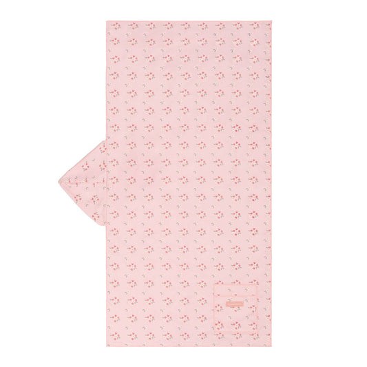 Pink children's microfiber hooded towel