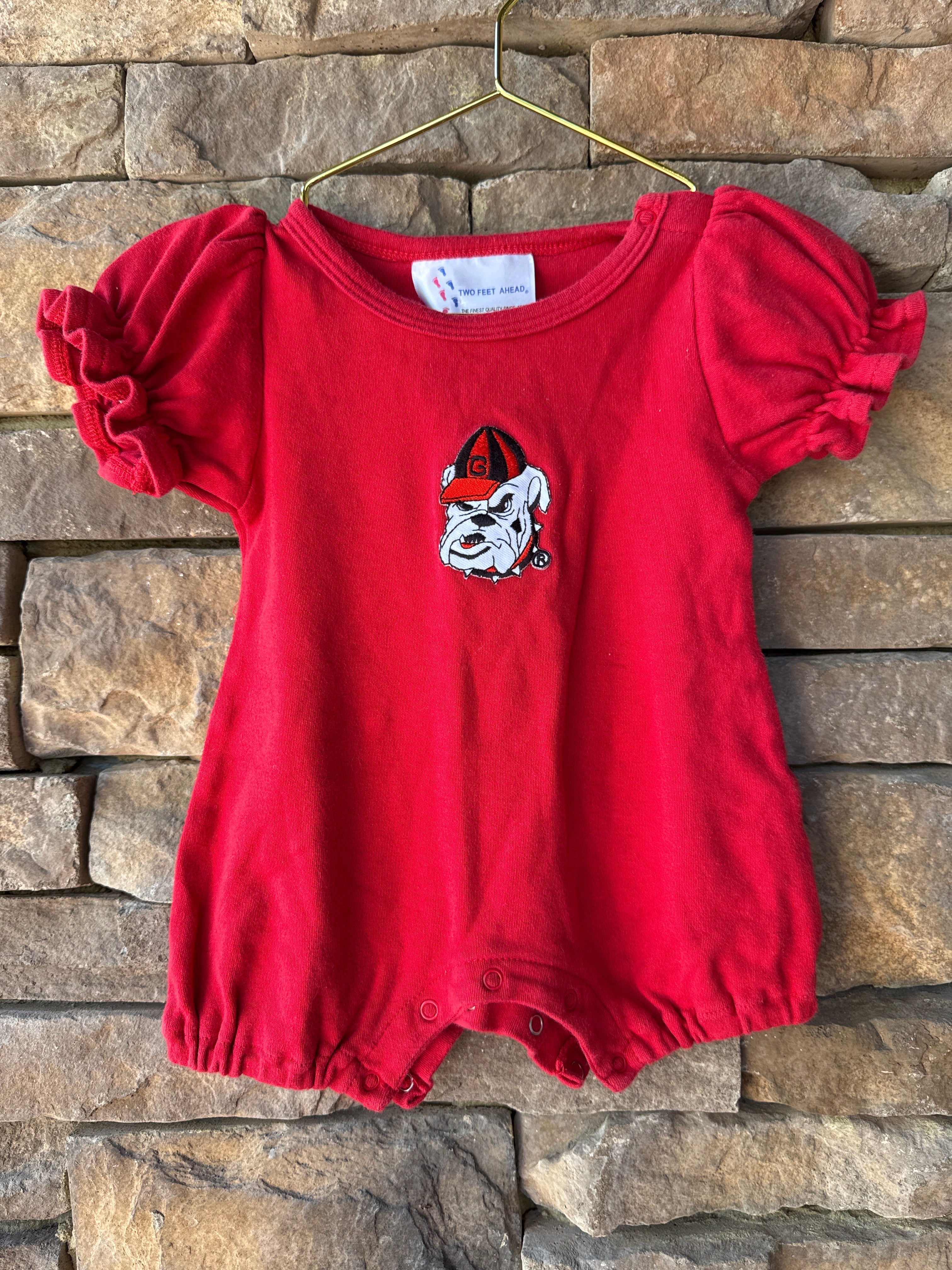 GA Ruffle Sleeve Romper 6M