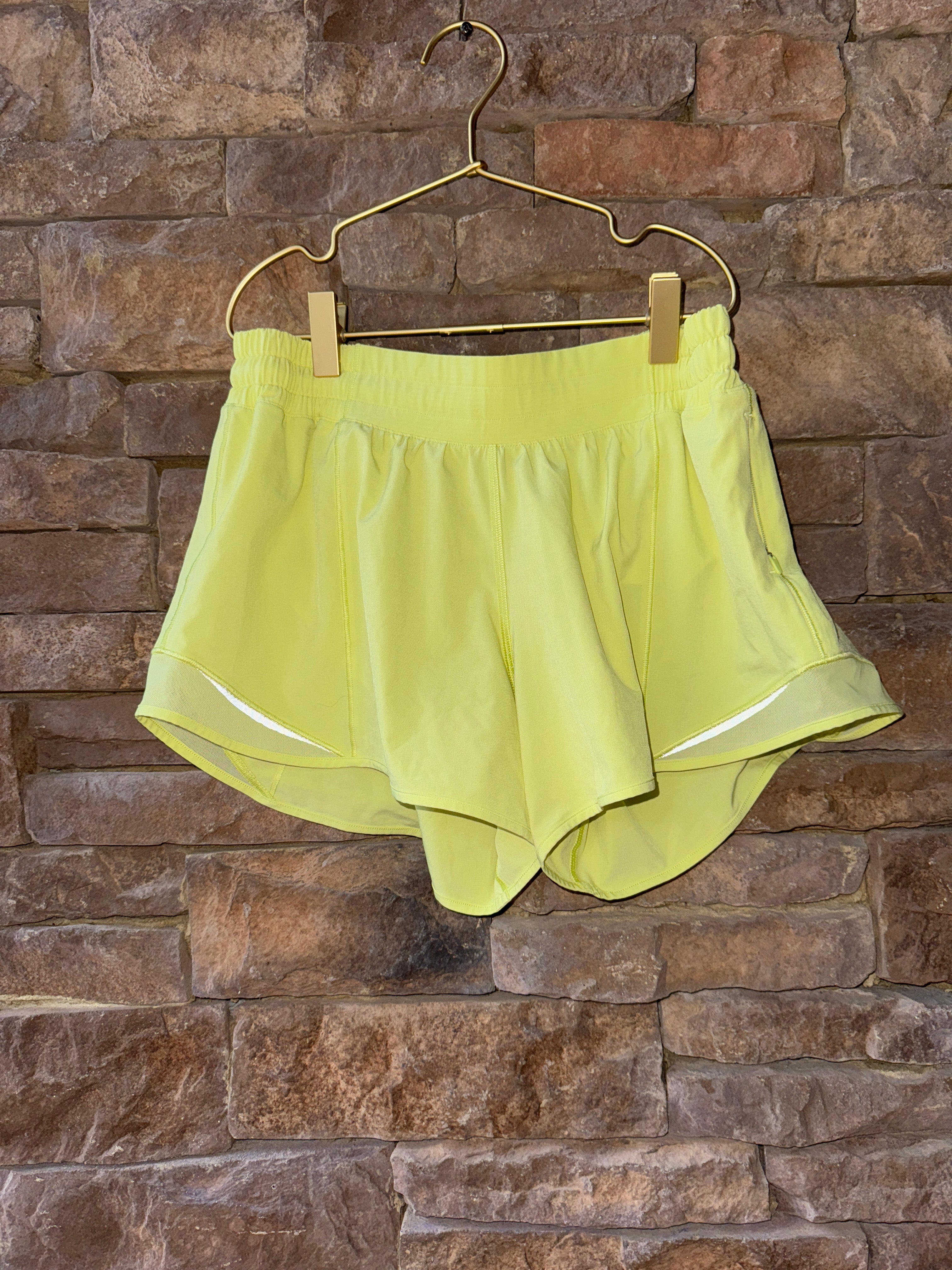 Lime Green Athletic Lined Short M