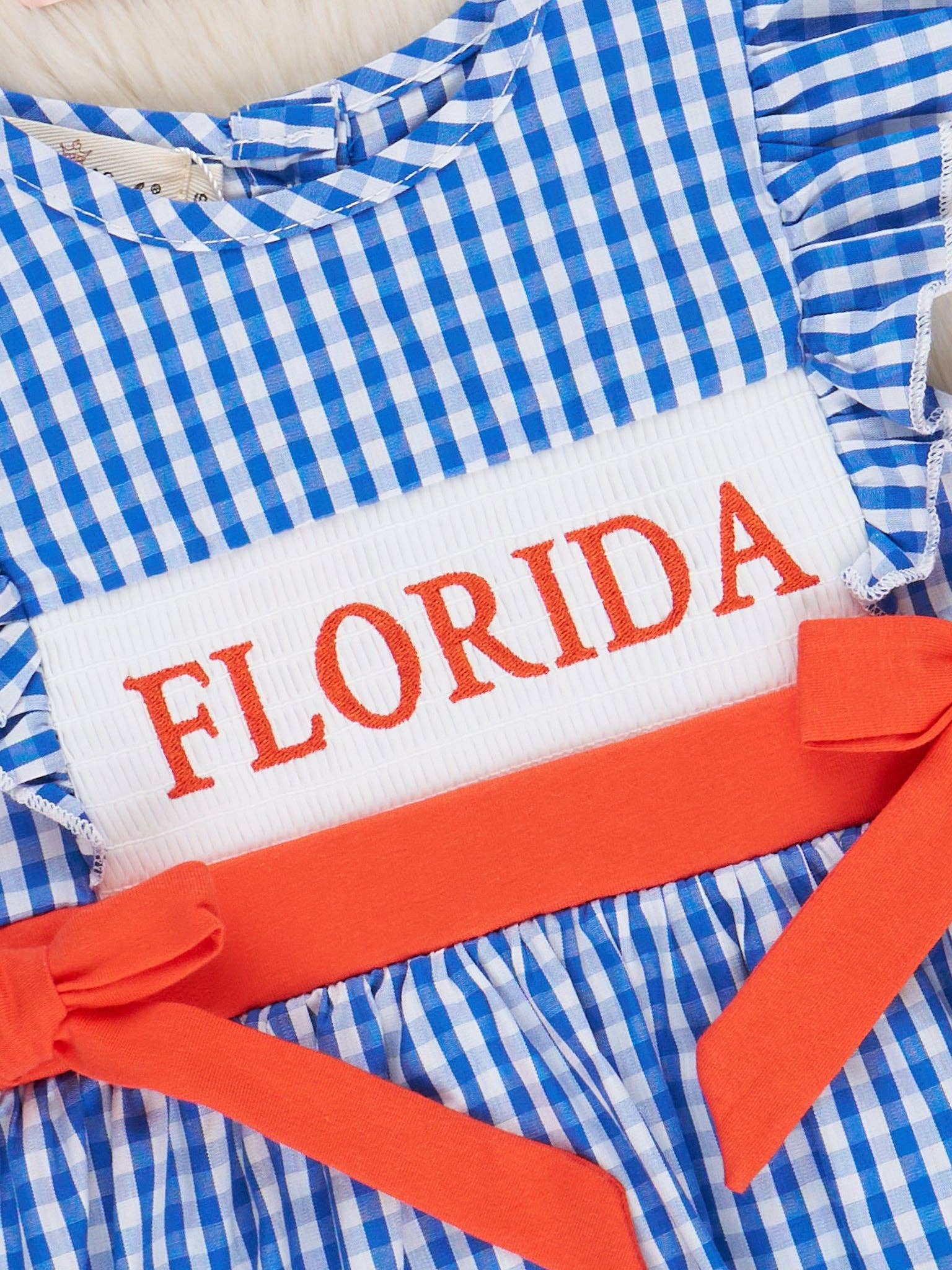 Florida Smocked Gingham Dress: M(3yrs)
