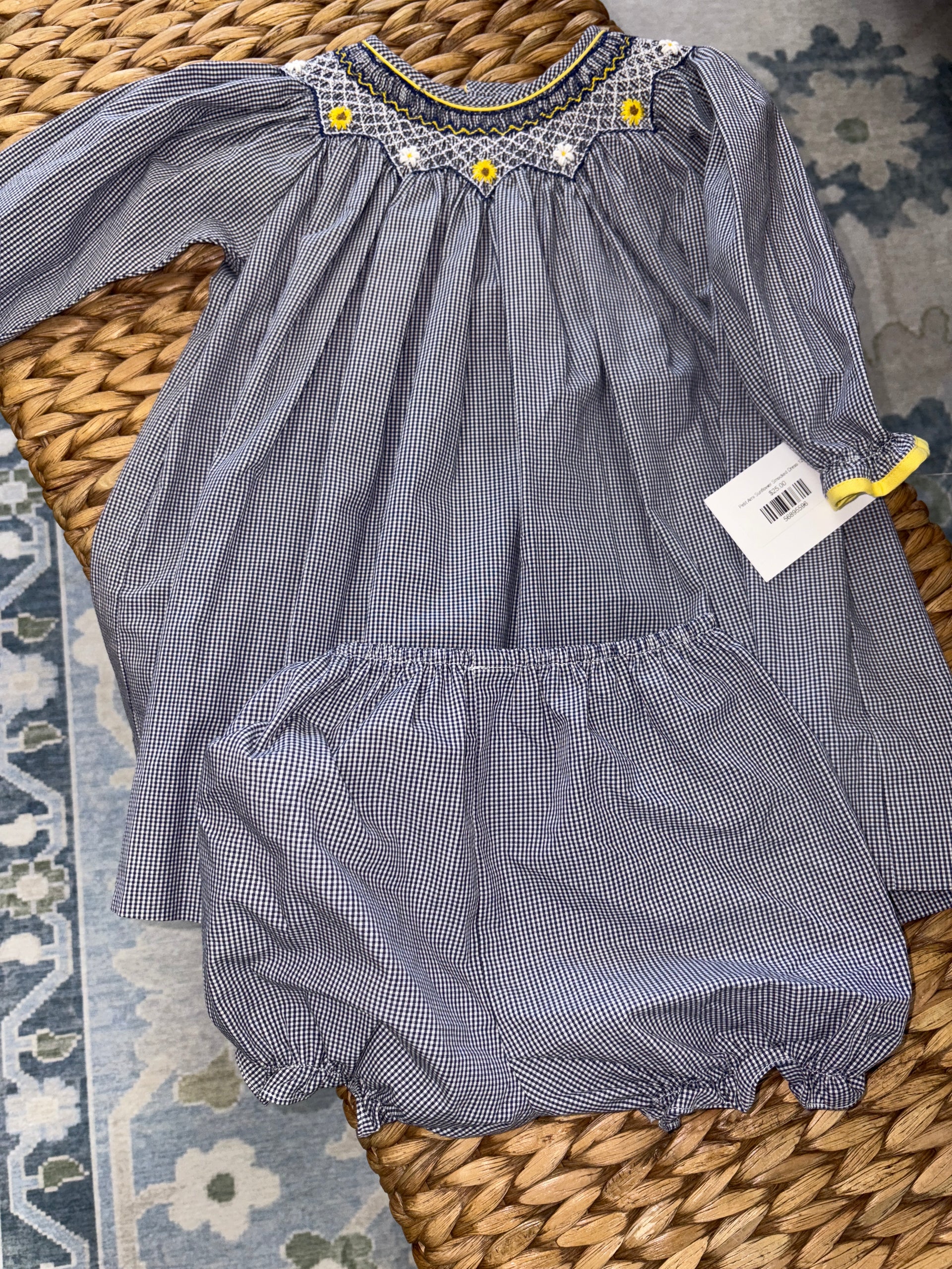 petit ami smocked dress Petit Ami Sunflower Smocked Dress 12M