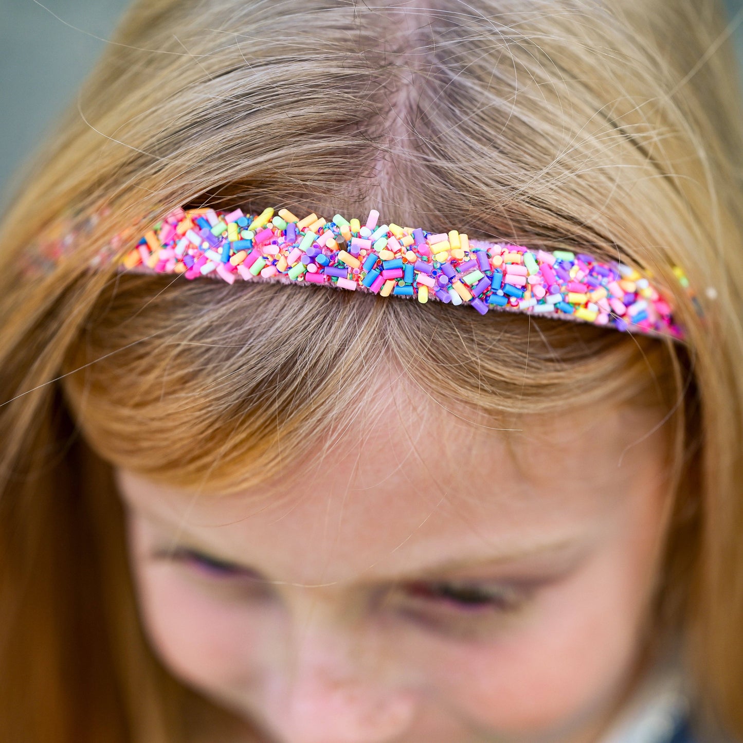 Thin Sprinkle Headband - Non Slip Hair Accessories for Kids: Pink