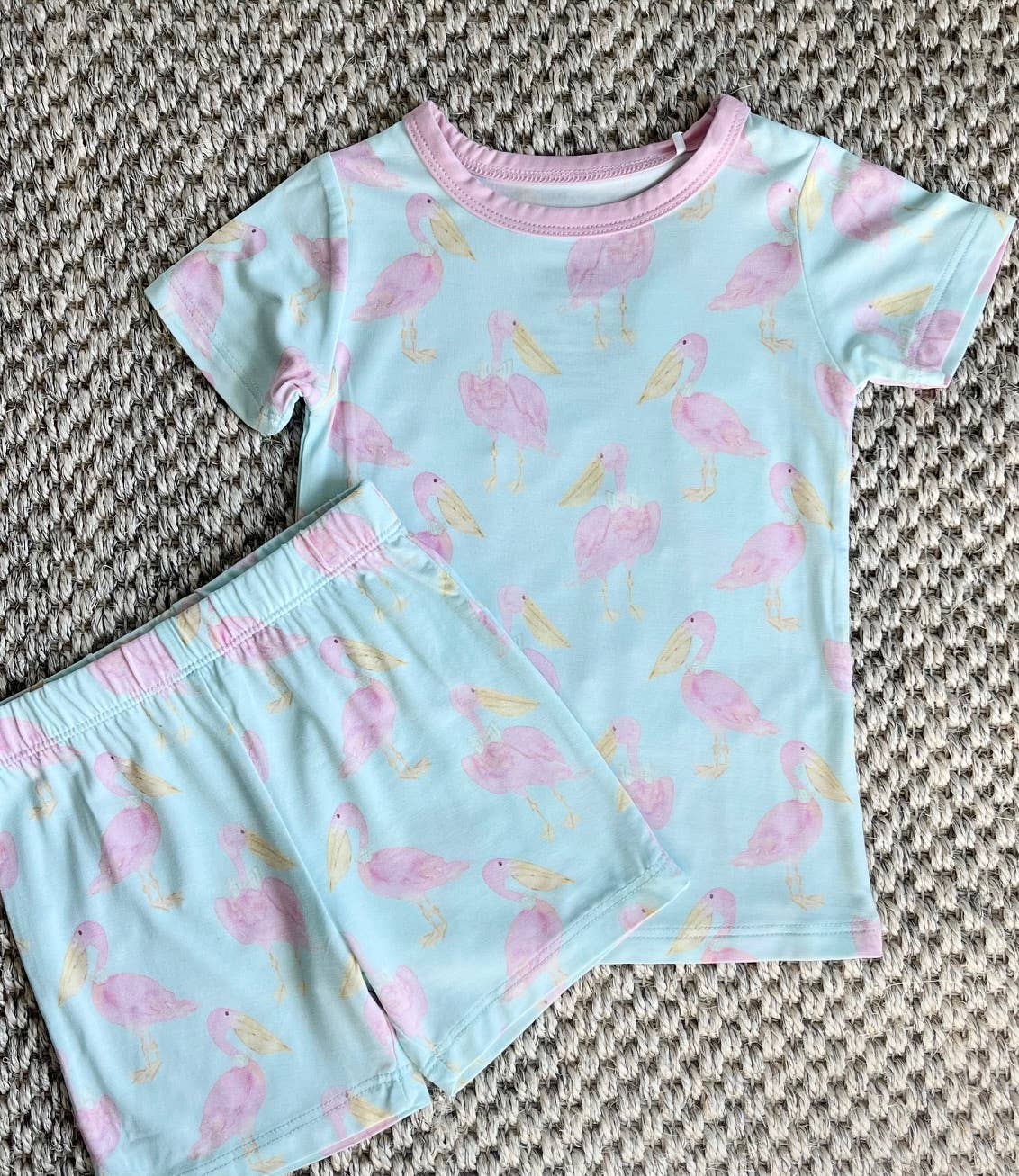 Pink Pelican Two Piece Pajama Short Set: 2/3