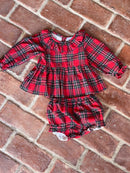 Cecil & Lou Tartan Plaid Bloomer Set 12M