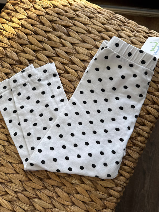 Bailey Boys Polka Dot Blk/White Legging 3T
