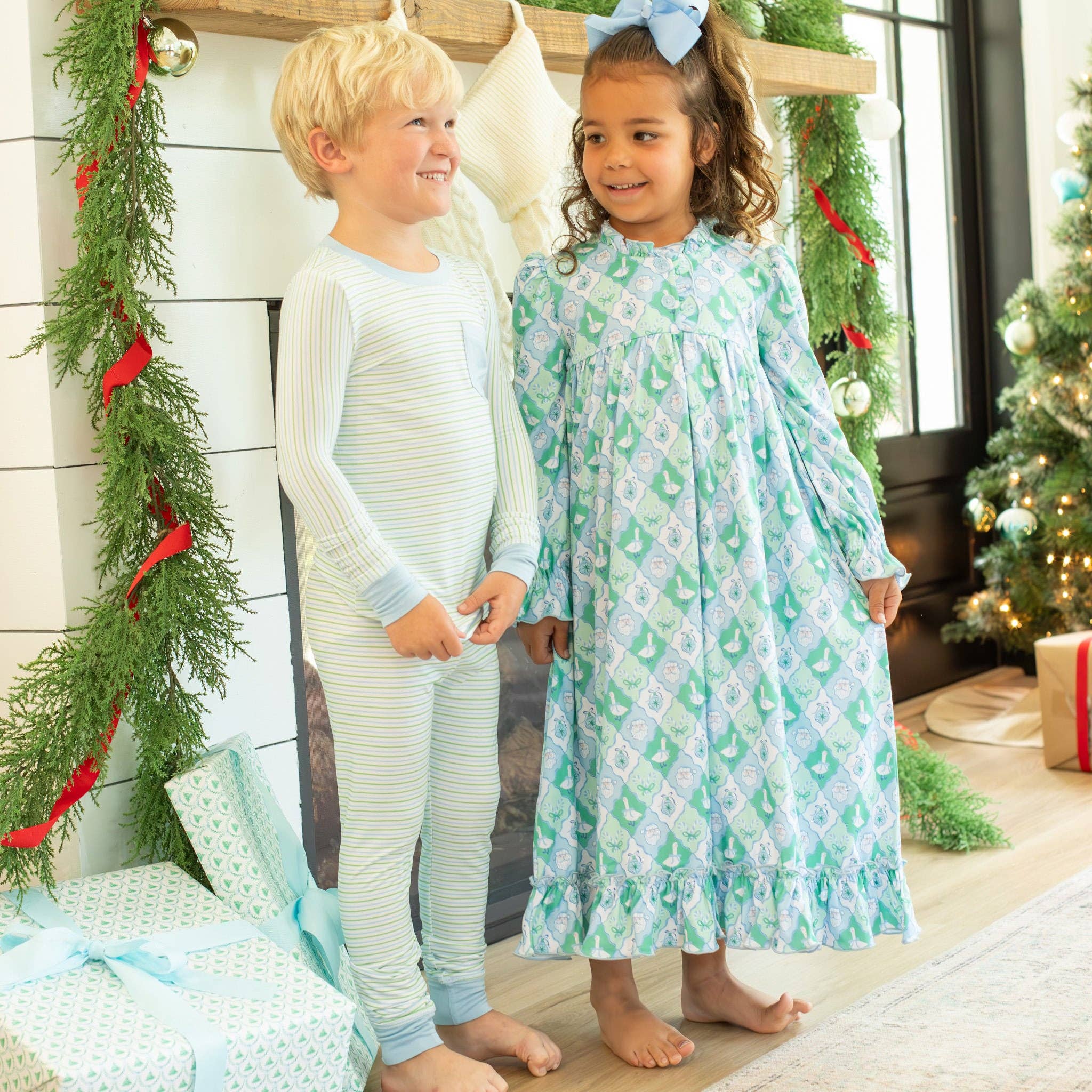 Girls Gown - Frosted Christmas: L