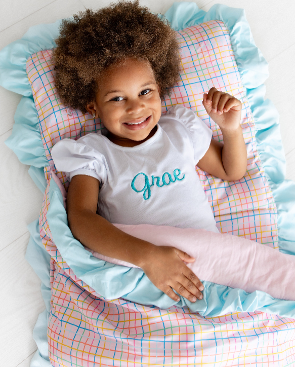 Preschool Nap Mat - Pink Plaid