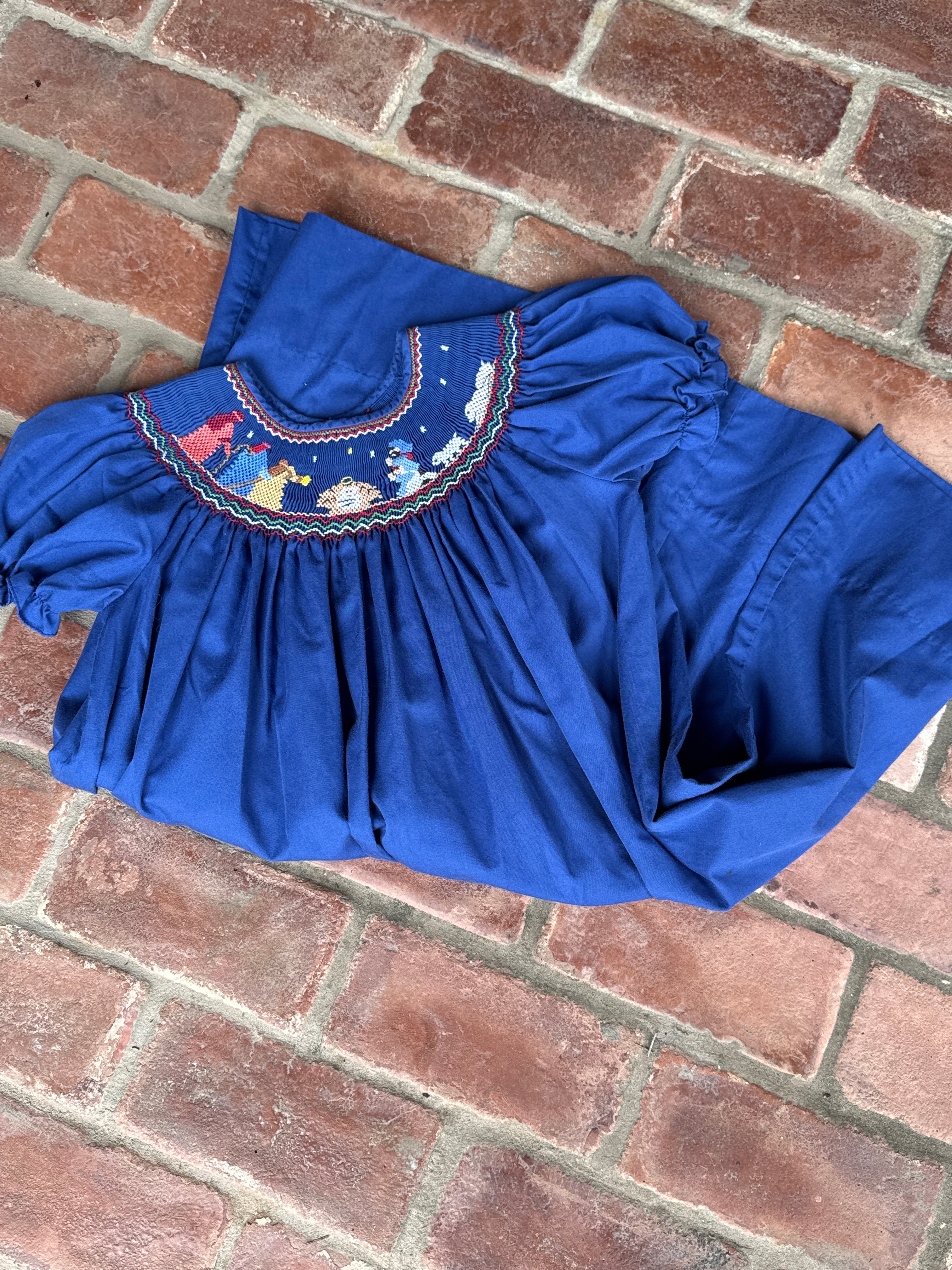 Rosaline Navity Blue Smock Dress 7