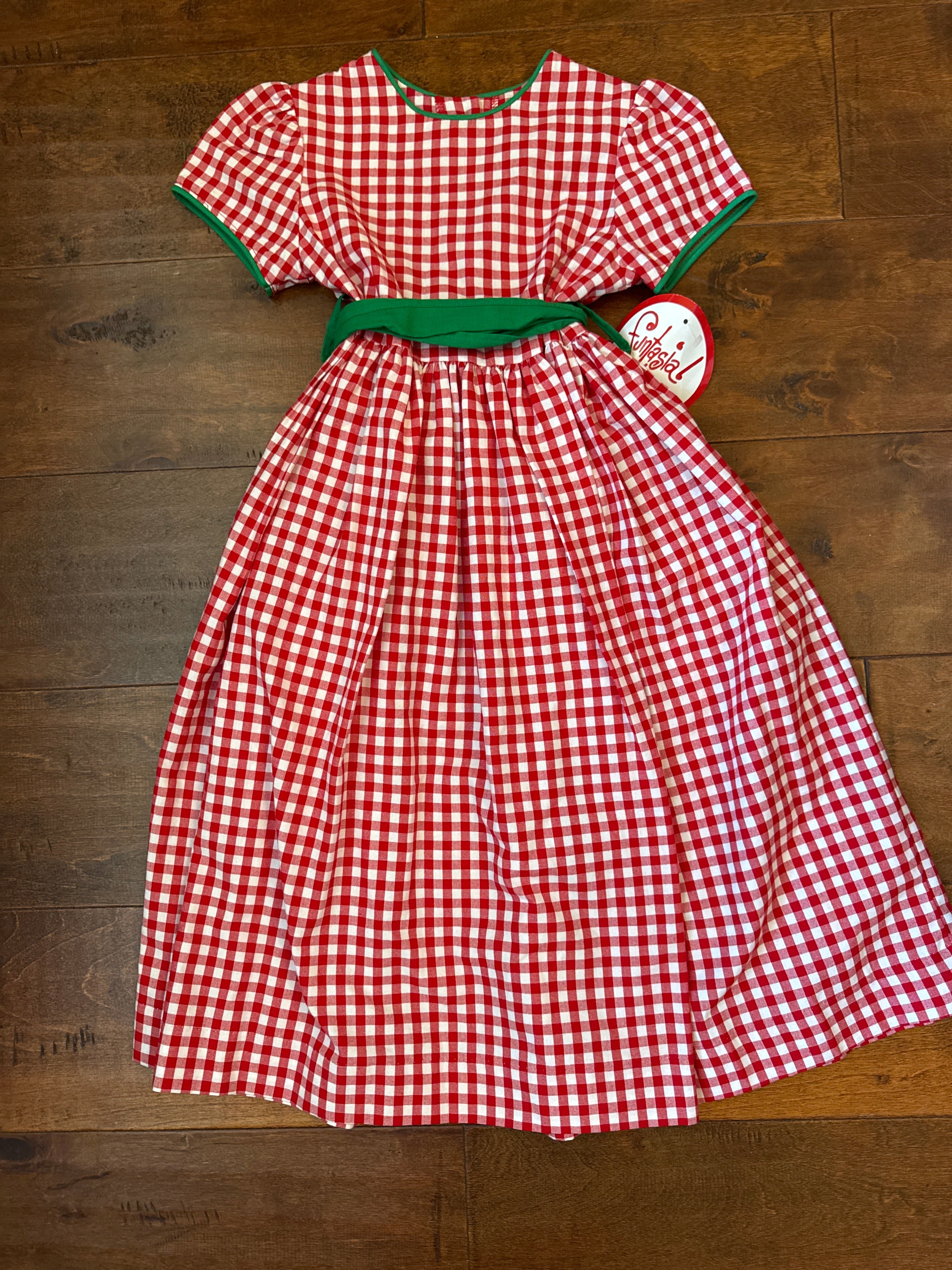 Funtasia Too Waistline Dress Red Check 6