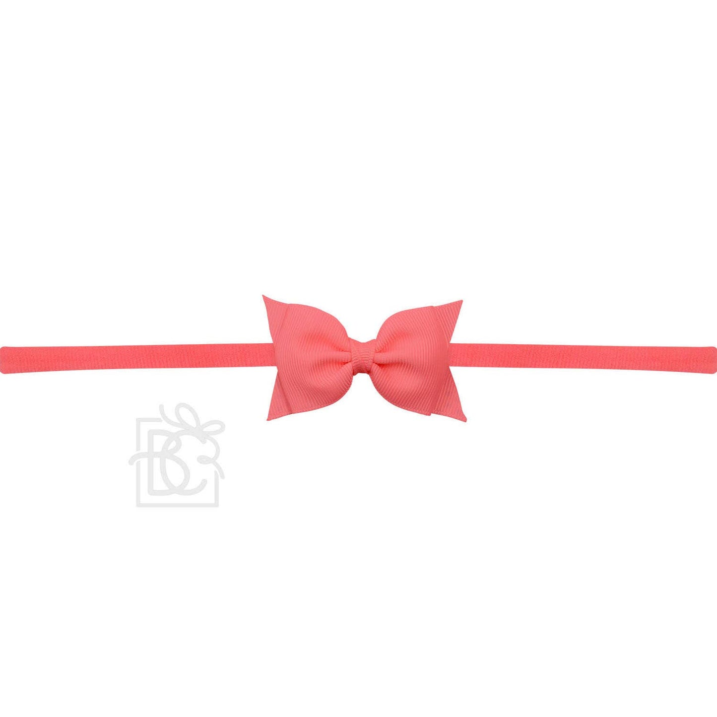1/4" PANTYHOSE HEADBAND W/ 2.5" FLAT SOPHIA BOW: RED