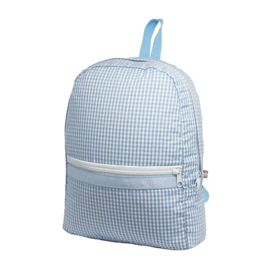 Baby Blue Gingham Medium Backpack | Mint