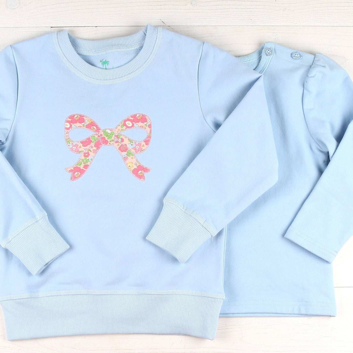 Bow Sweatshirt (Flower Power Print)