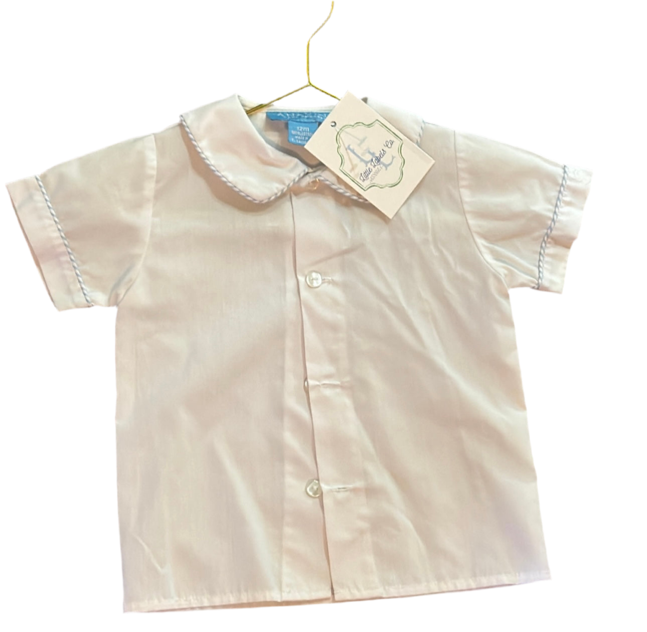 Anavini Collar blue & White Shirt 12M