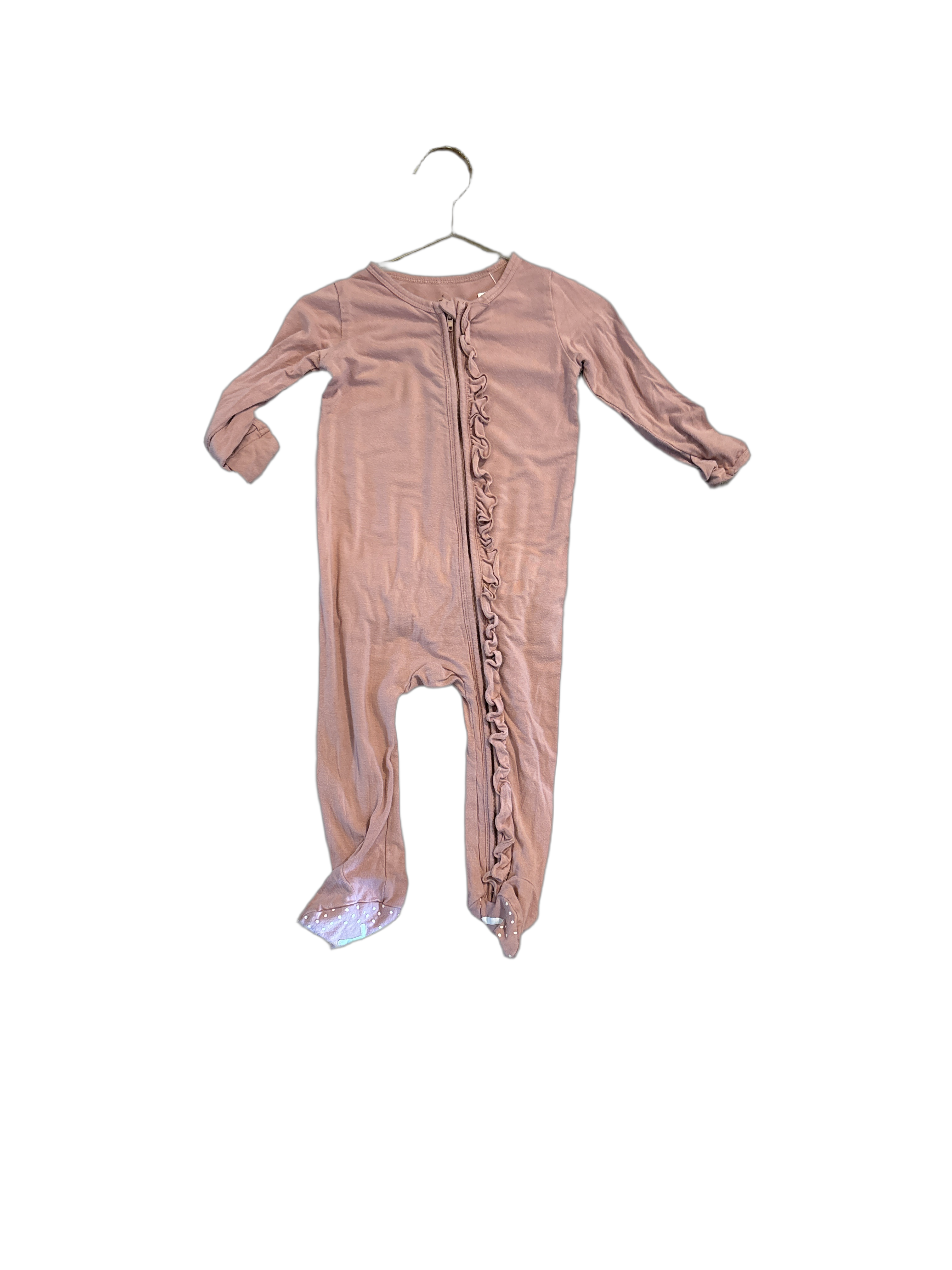 Caden Lane Ruffle Sleeper 9-12M