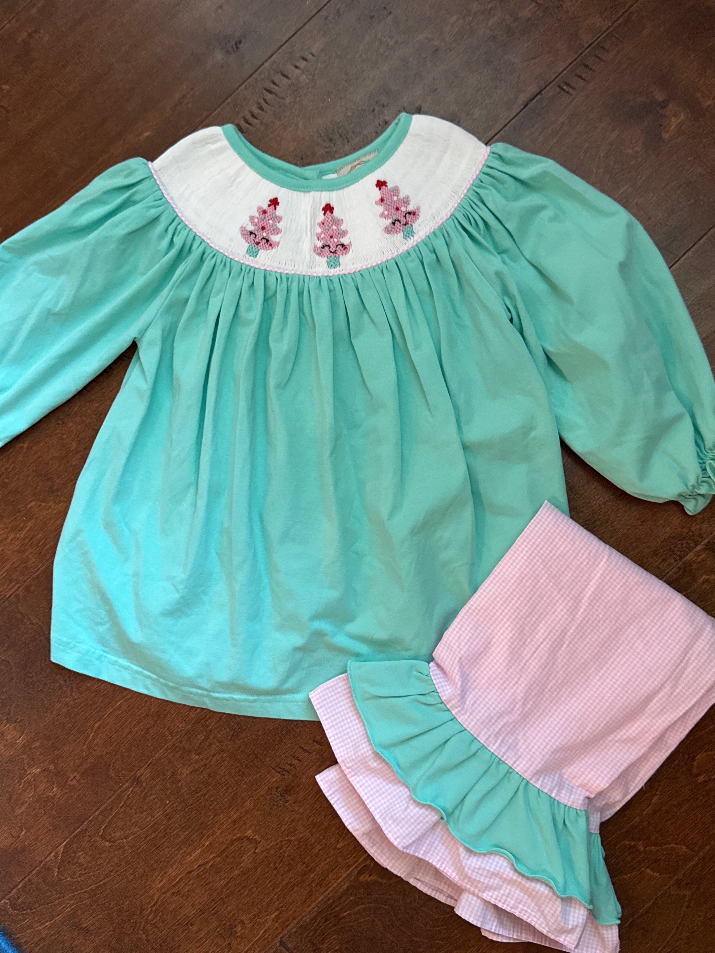 Sweet Southern Smocks Tree Pants Set 2T