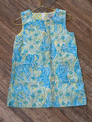 Lilly Pulitzer Blue and Yellow Zebra Swing Dress 4T