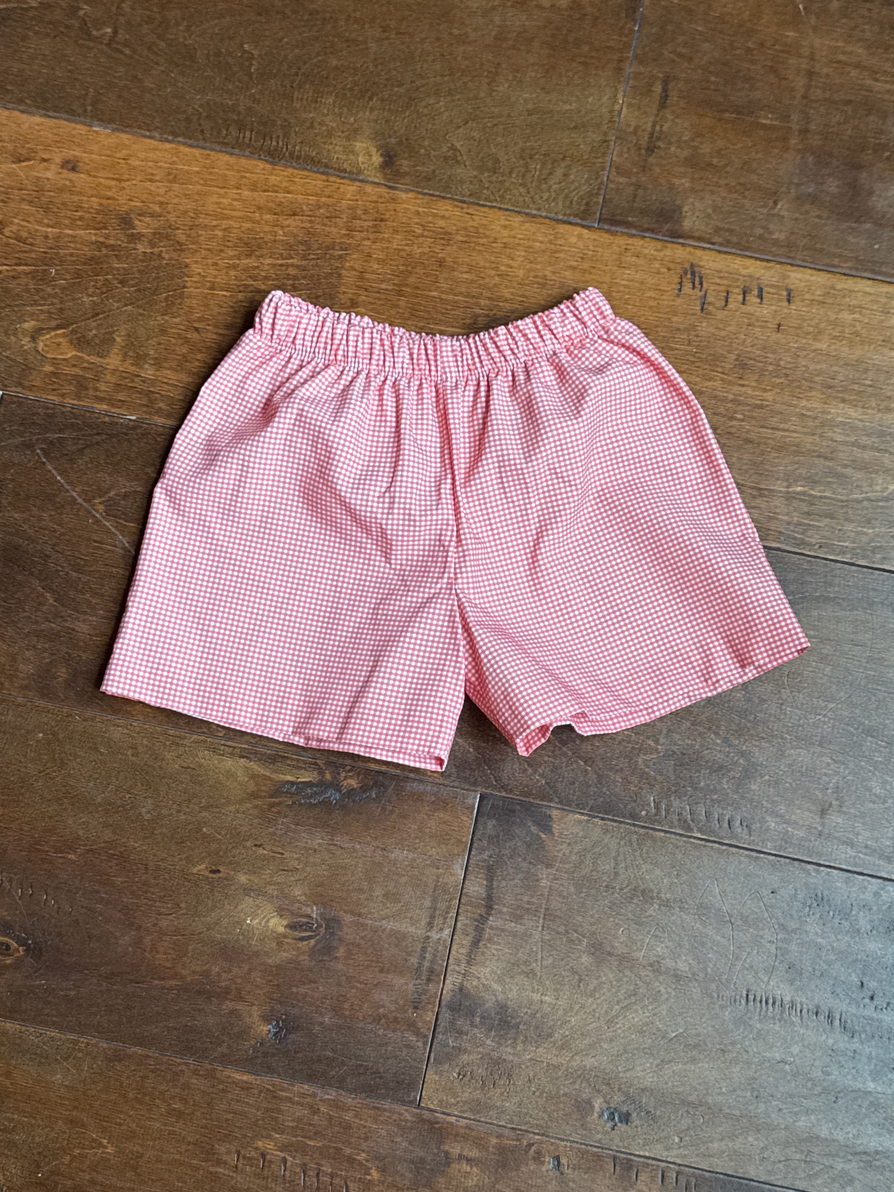 James & Lottie Gingham Orange Short 2T