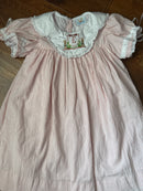 Busy Bee Smocks Bunny Striped "E" Dress 7