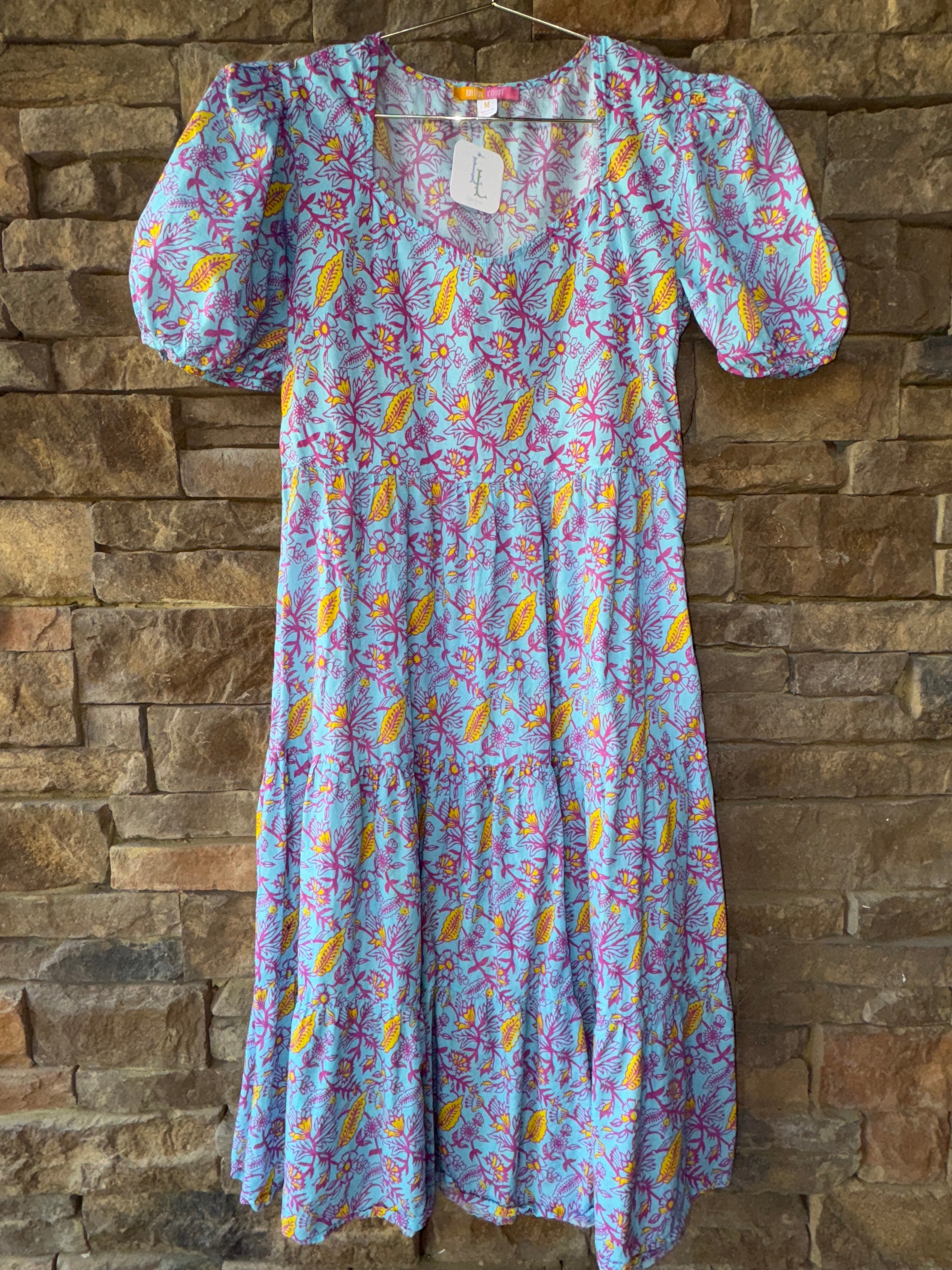 Briton Court Powder Blue, Pink and Yellow Maxi M