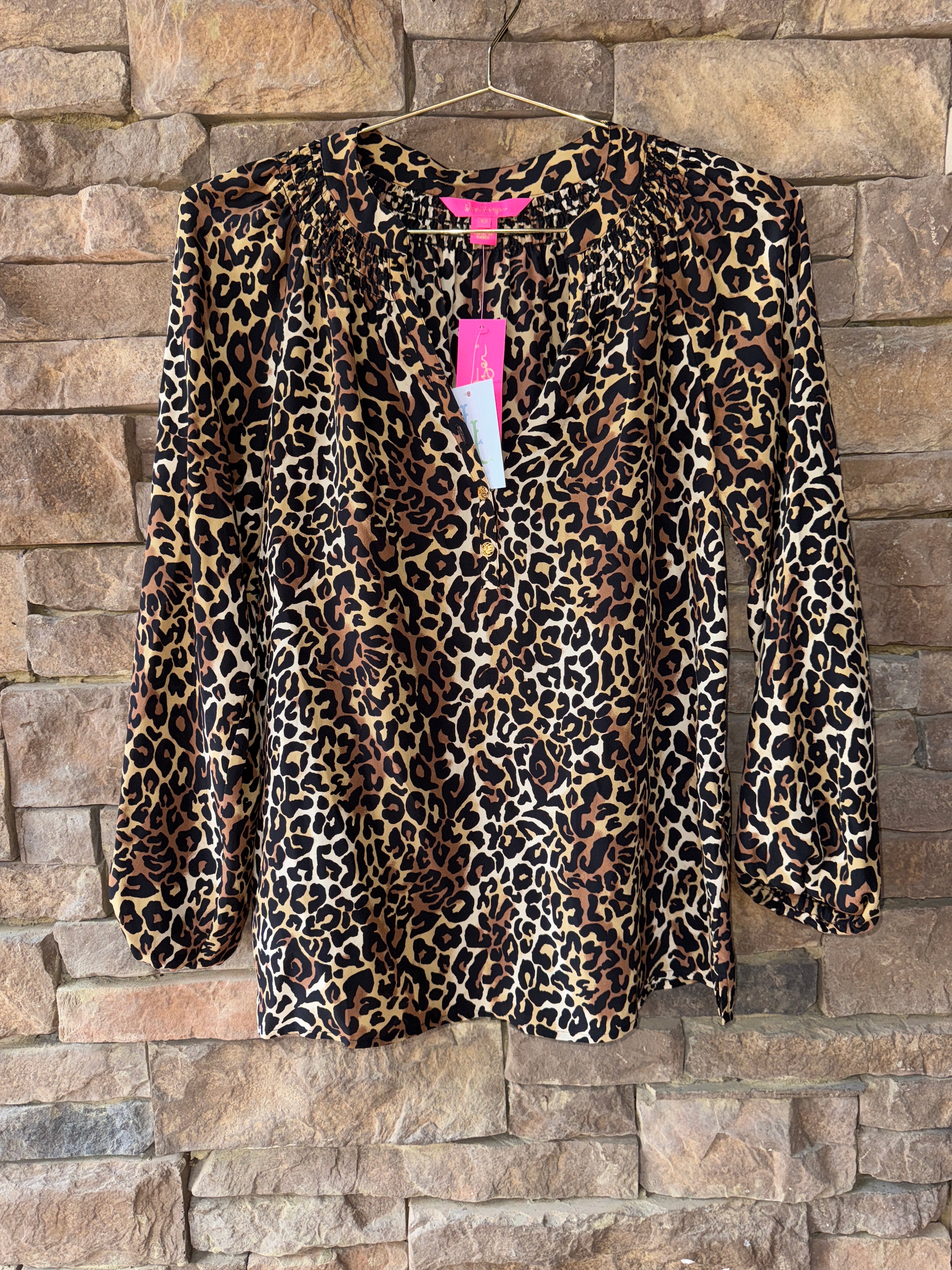 Lilly Pulitzer Elsa Top My Favorite Spot Blouse XS