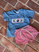 Busy Bee Pirate Smocked Short Set 18M