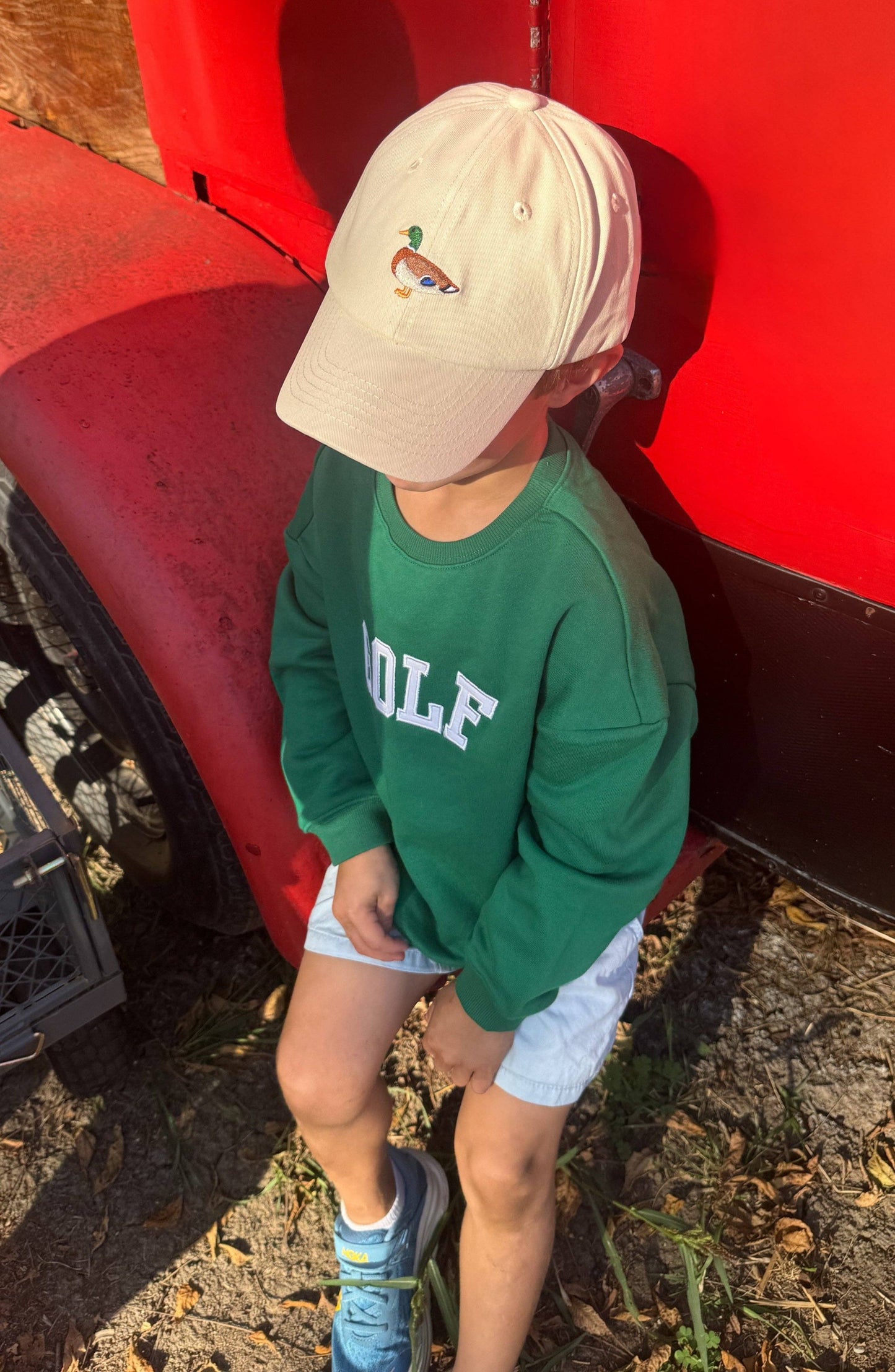 Khaki Mallard Baseball Hat: Youth (2-7)
