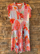 Karyn Seo Multi Print Ruffle Dress L