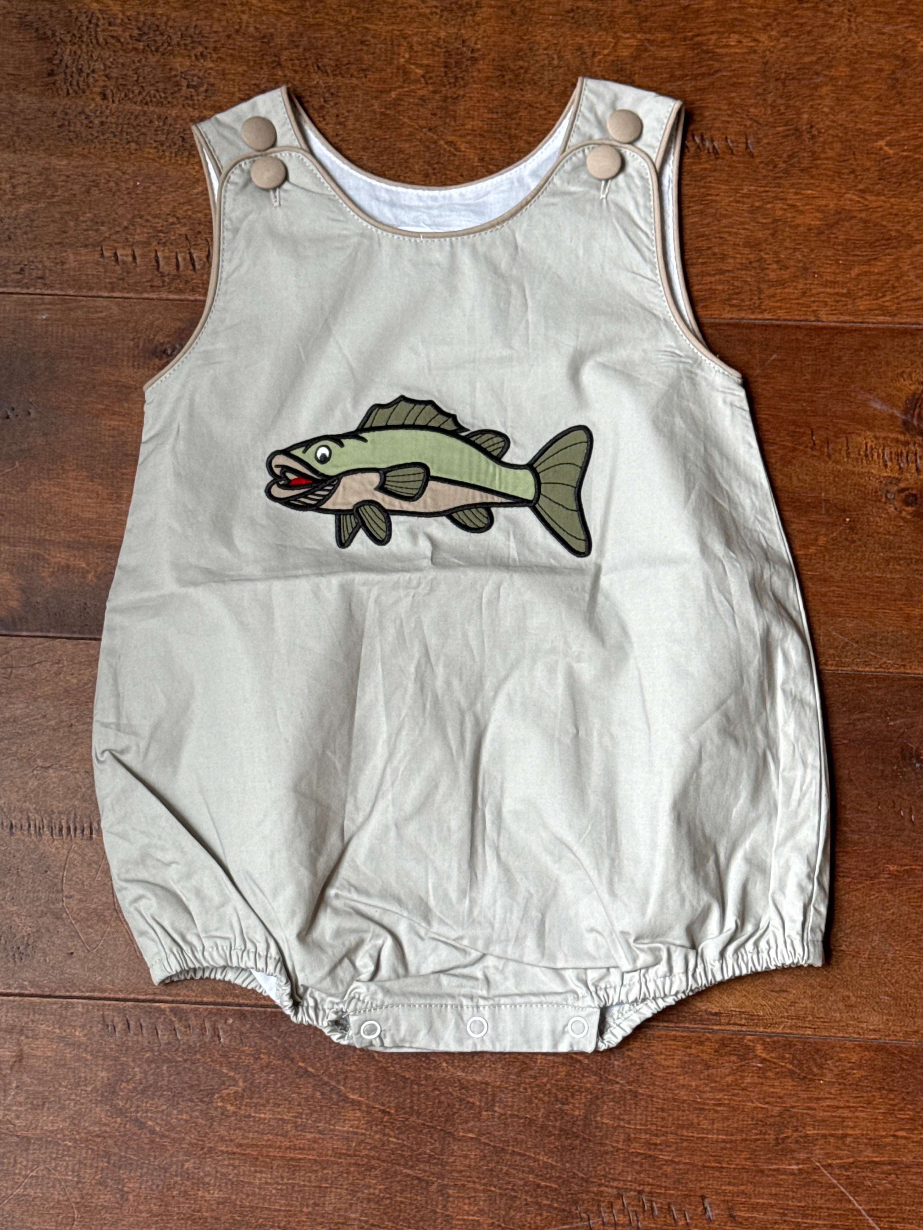 Lil Cactus Fish Khaki Bubble 12-18M