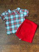 Shrimp & Grits Kids Christmas Plaid 2piece Set 5