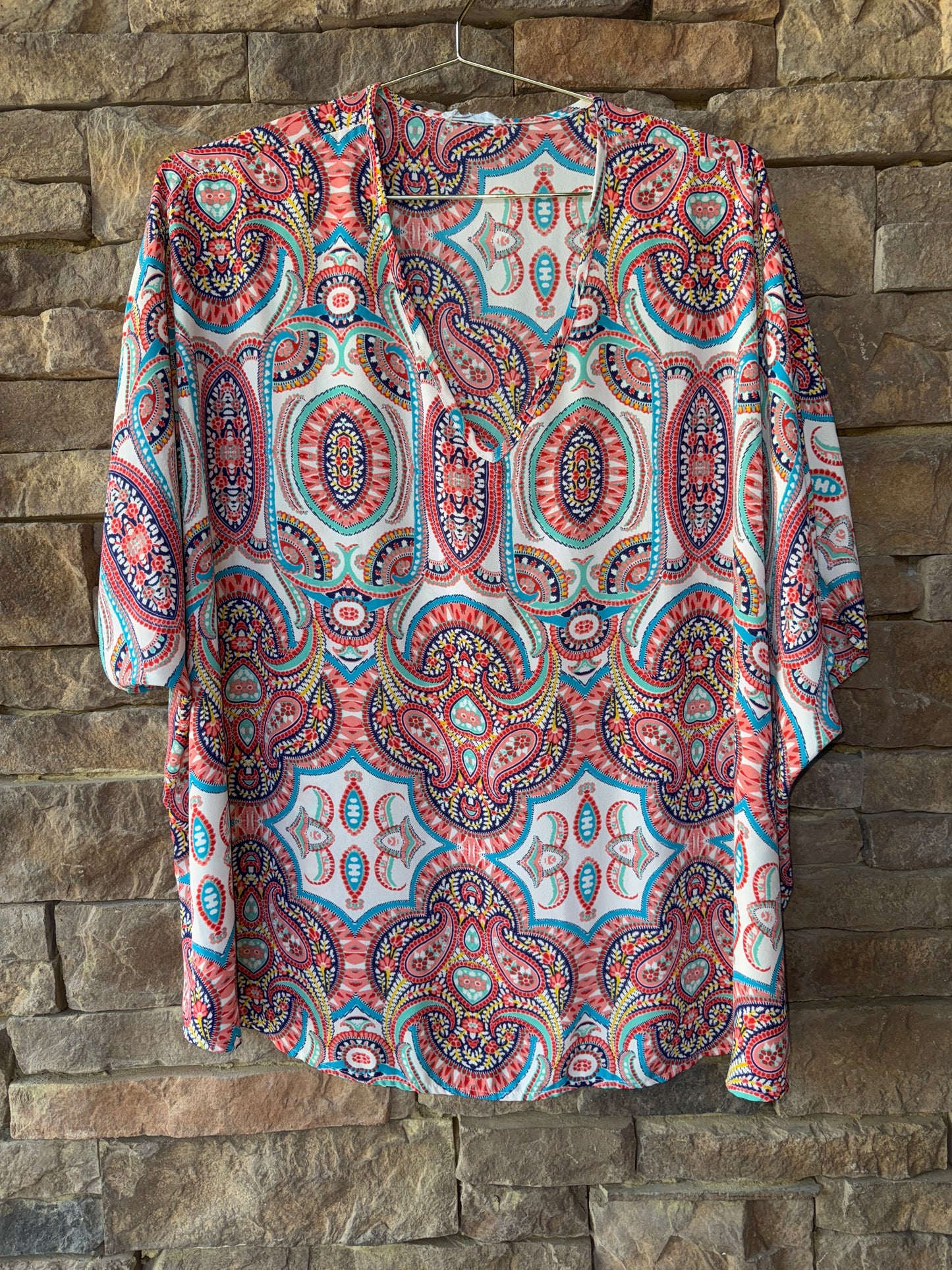 Adrienne Multi Print Flowy Top L