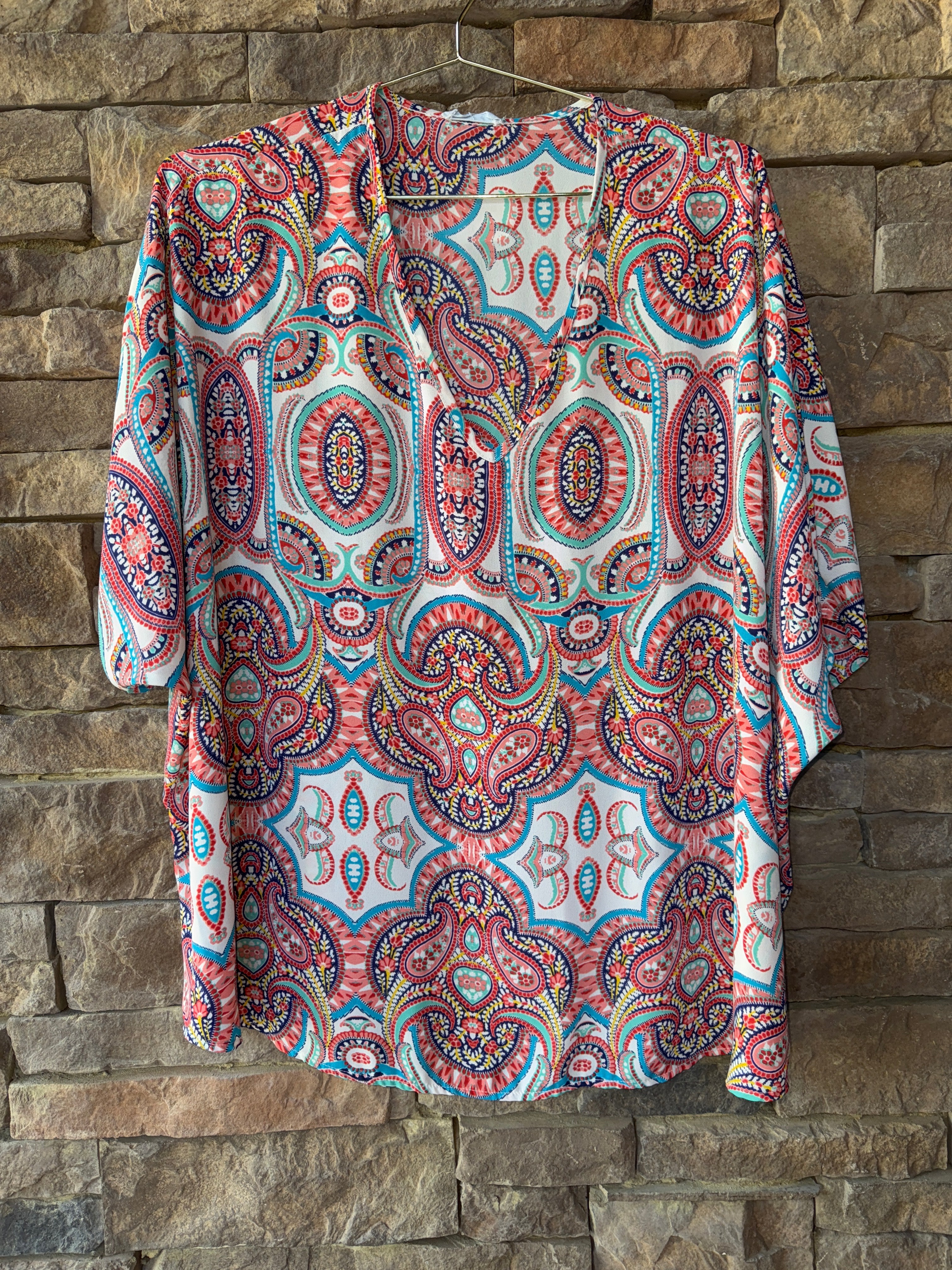 Adrienne Multi Print Flowy Top L