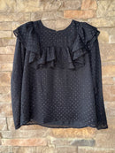 Buddy Love Black Glitter Dot Top S