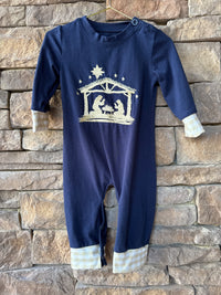 Navy Nativity Longall 18M
