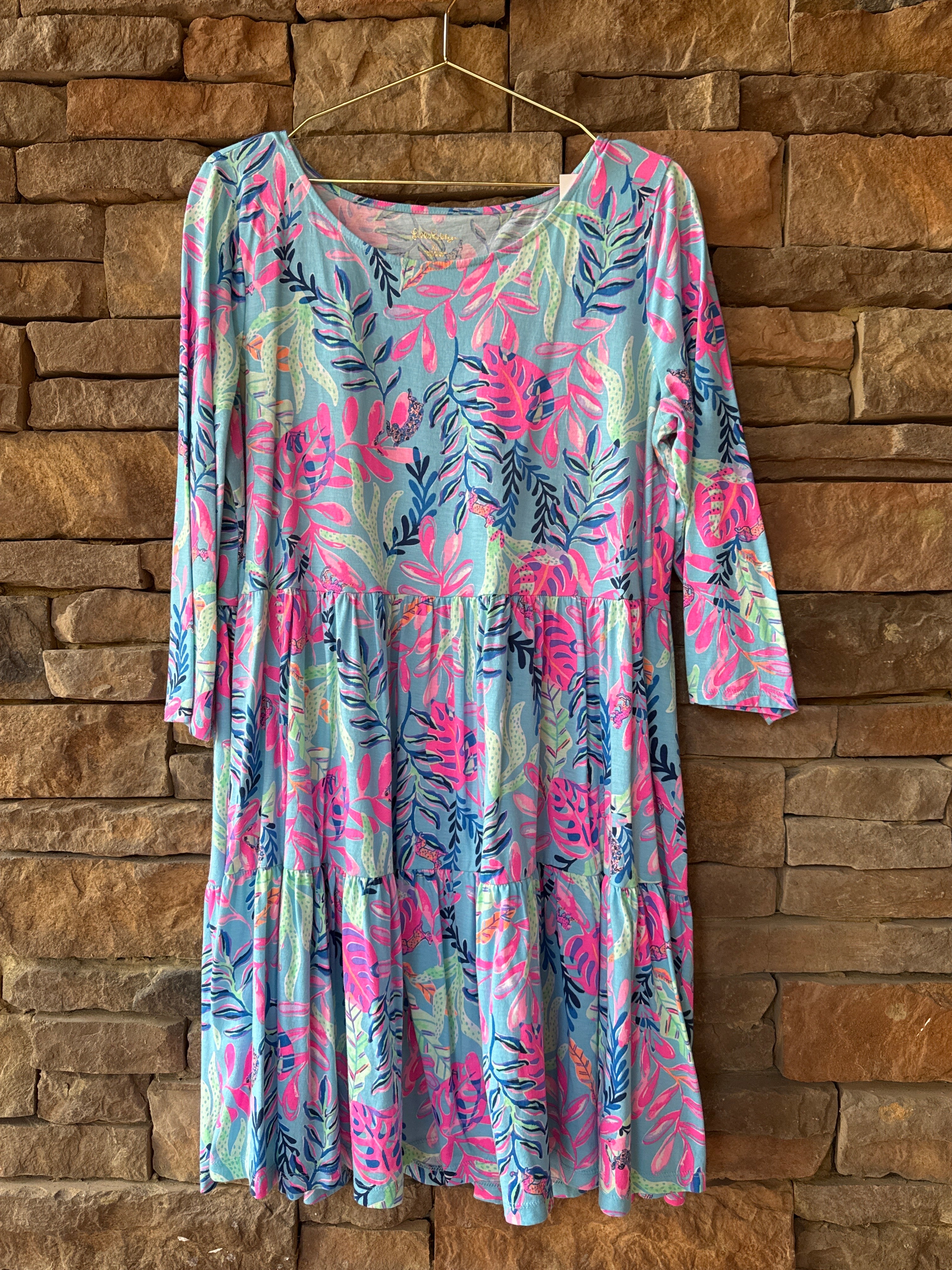 Lilly Pulitzer Leopard Coral Dress XL