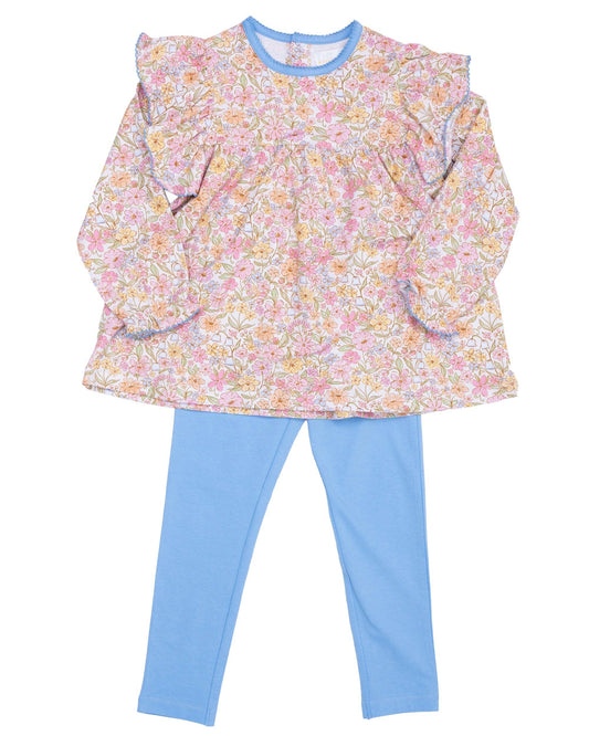 Abree Watercolor Wildflower Legging Set