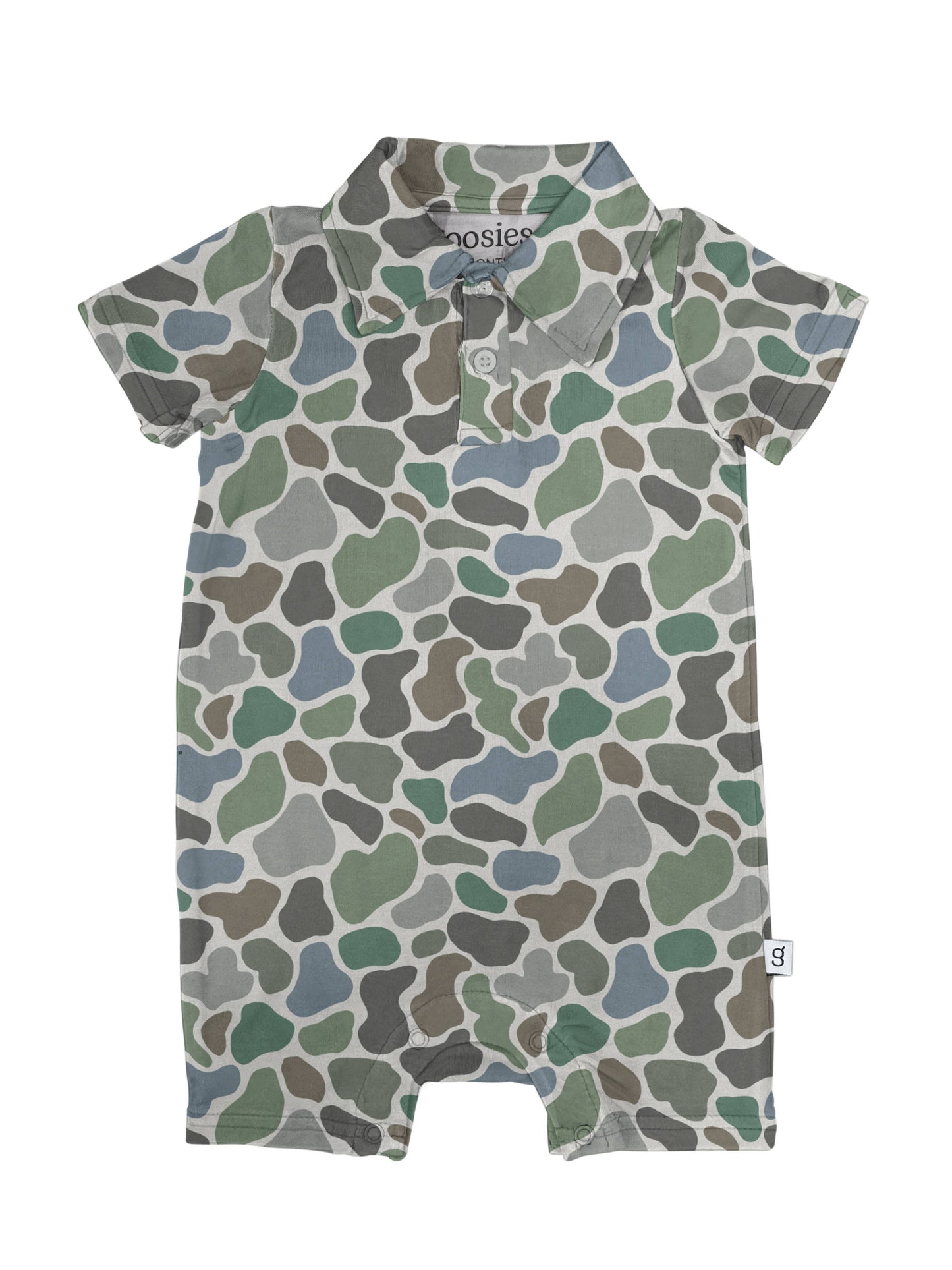 Pebble Camo - SS Polo Romper