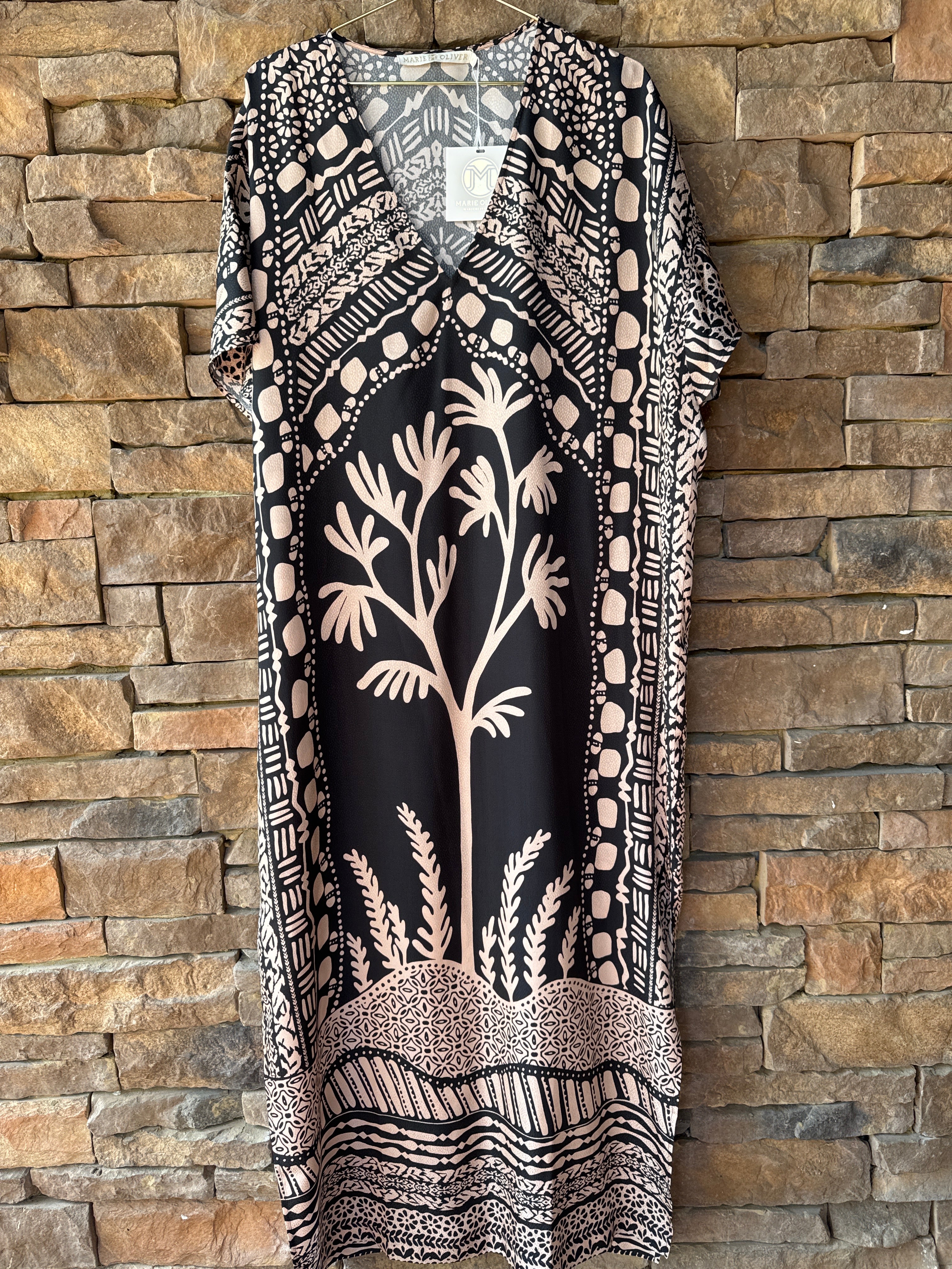 Marie Oliver Oliver Caftan Onyx Tree XL