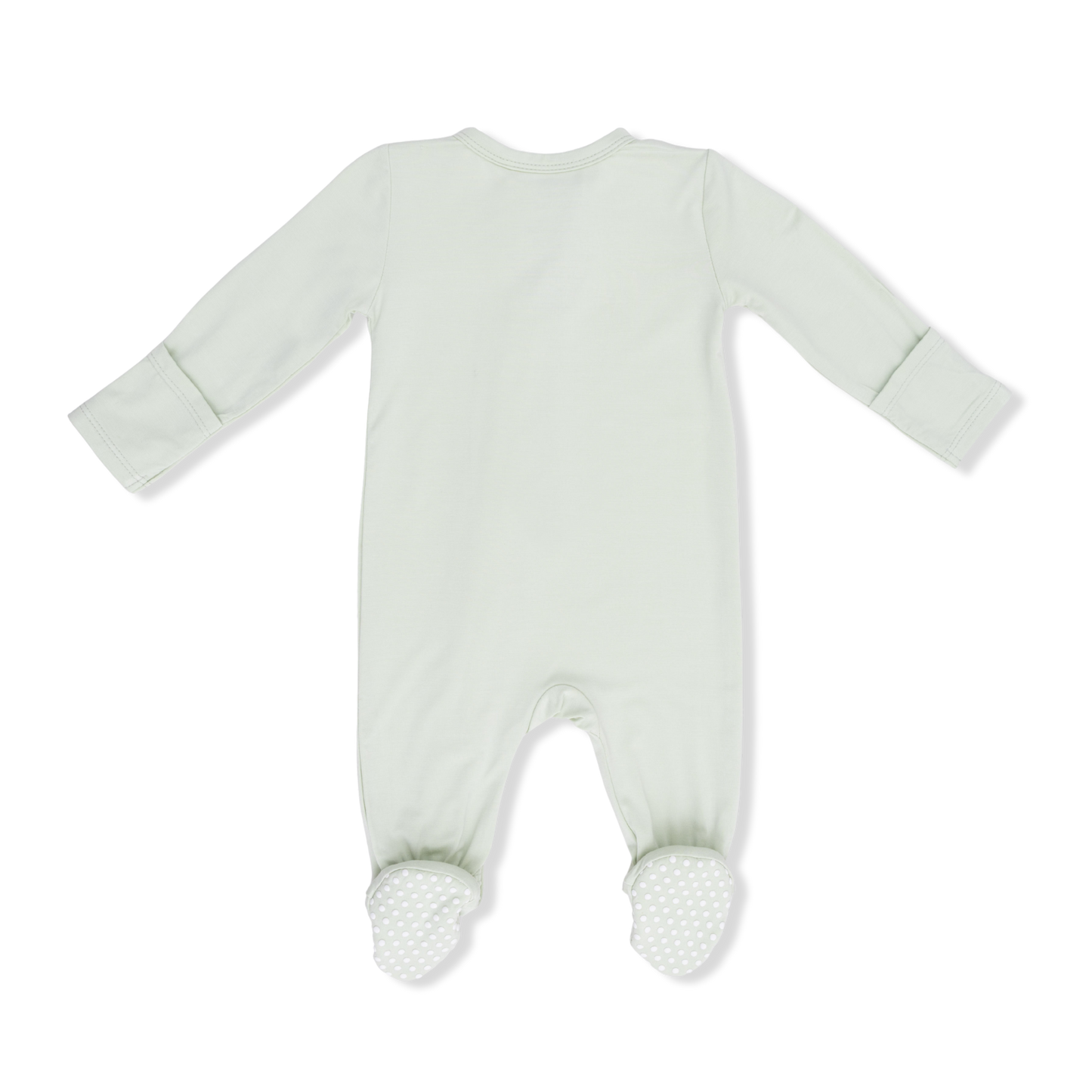 Solid Sage - 2 Way Zipper Footie