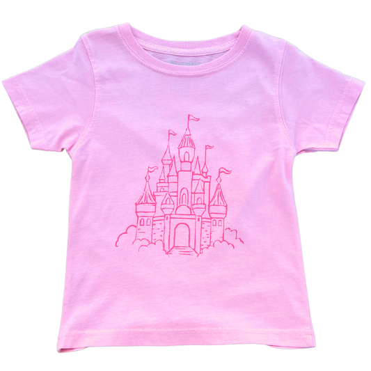 Short-Sleeve Light Pink Castle T-Shirt