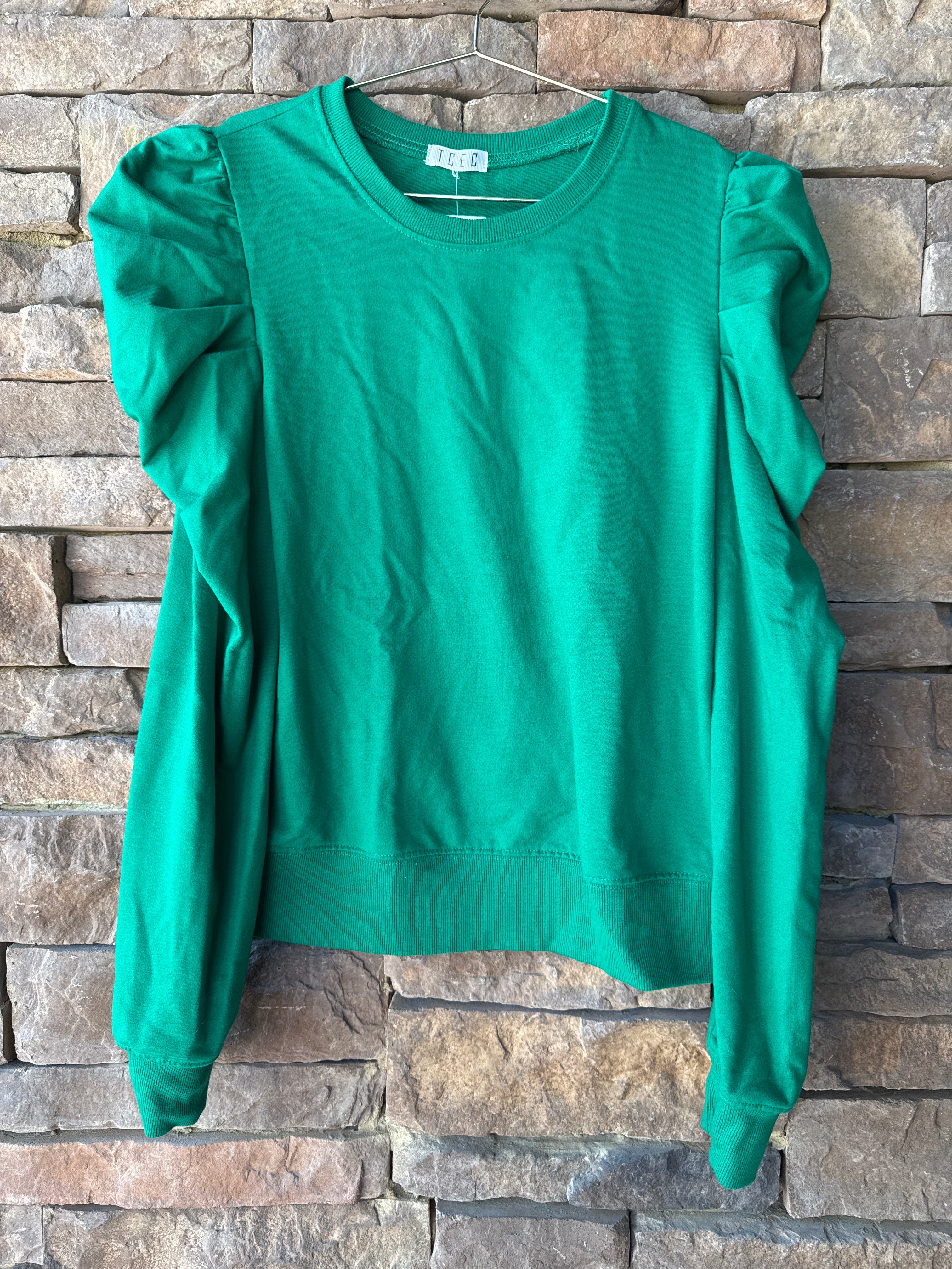 TCEC Long Sleeve Green Top S