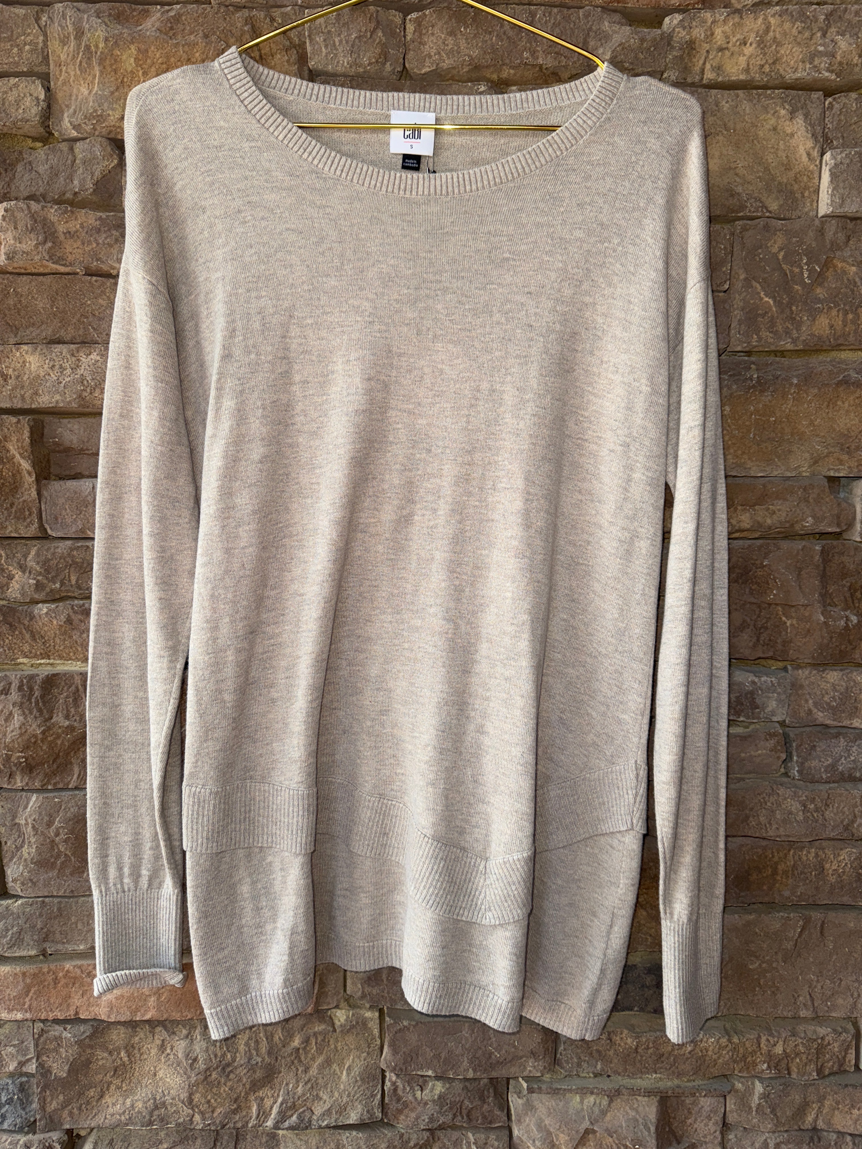 Cabi Recess Pullover Heather Stone S