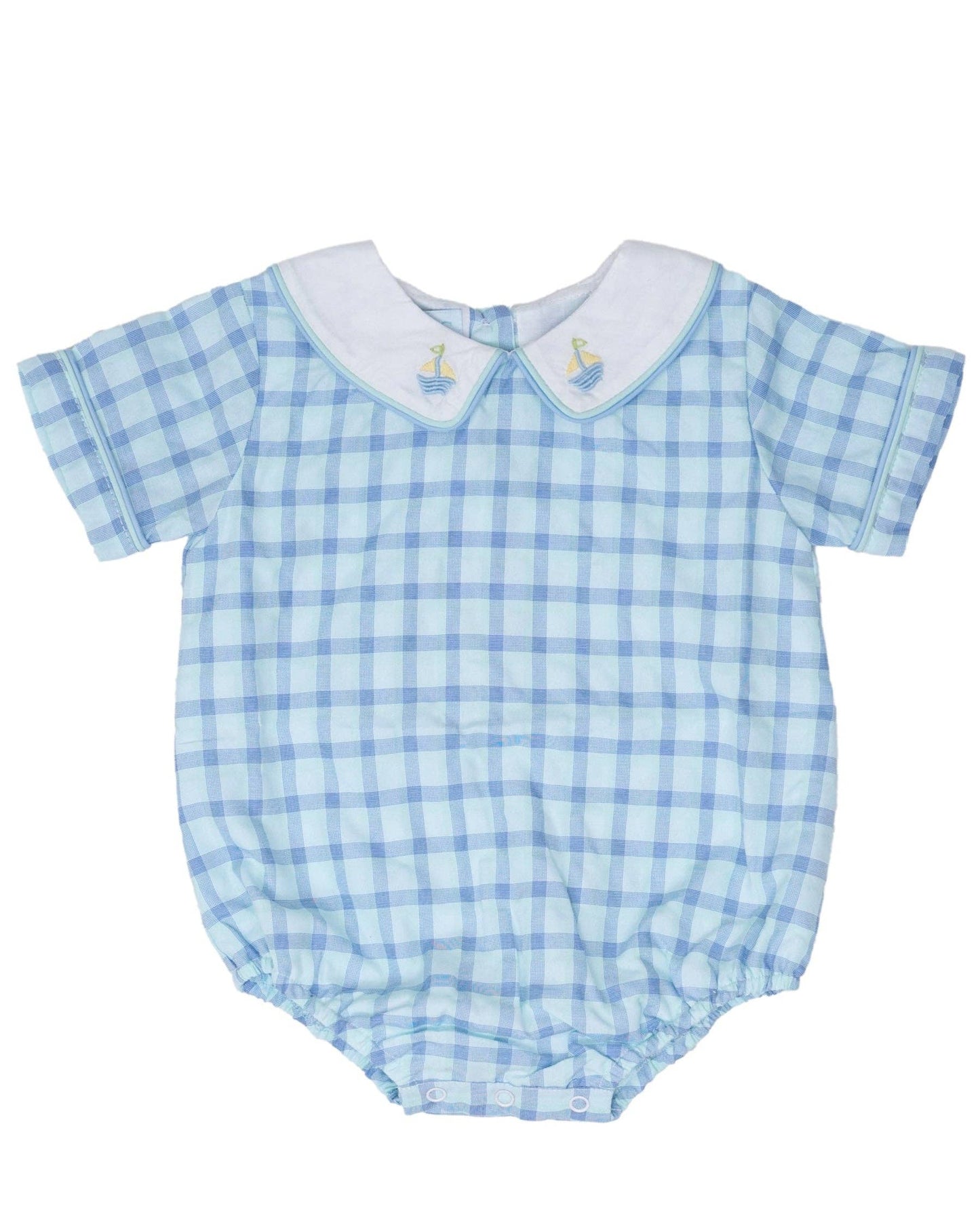 James Blue & Green Check Bubble