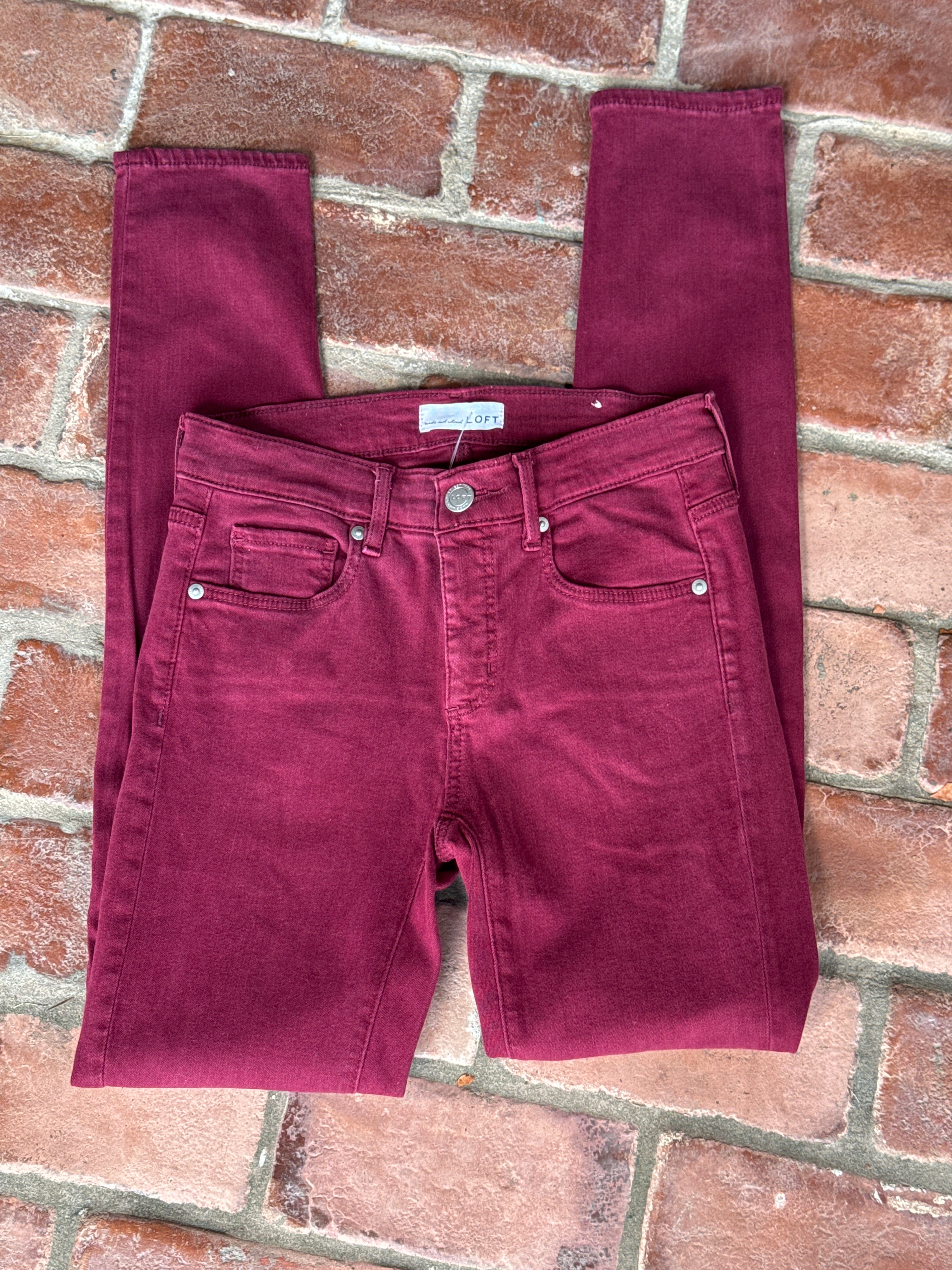 Loft Maroon Red Denim 24/00