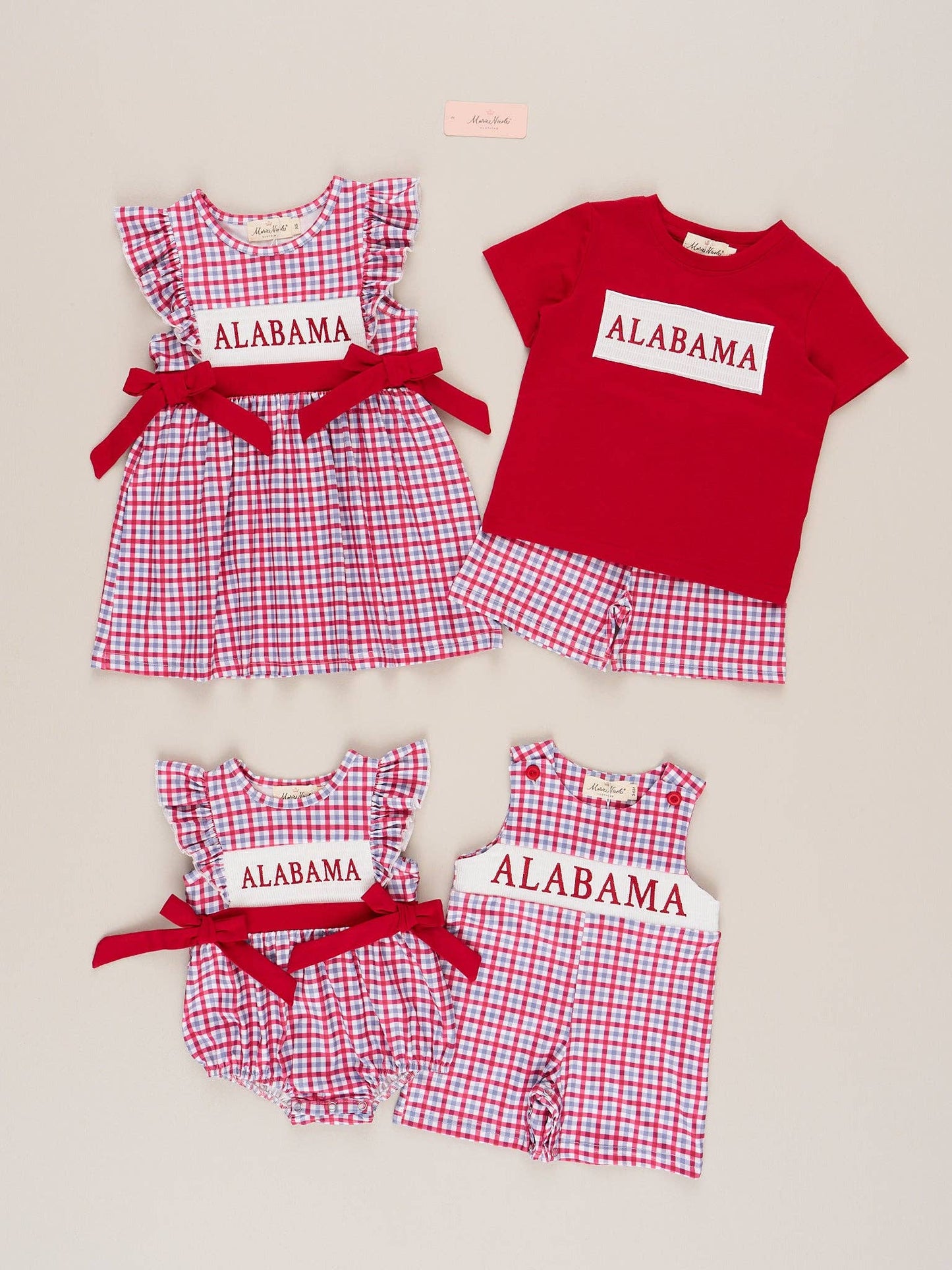 Alabama Smocked Gingham Outfit: S(2yrs)