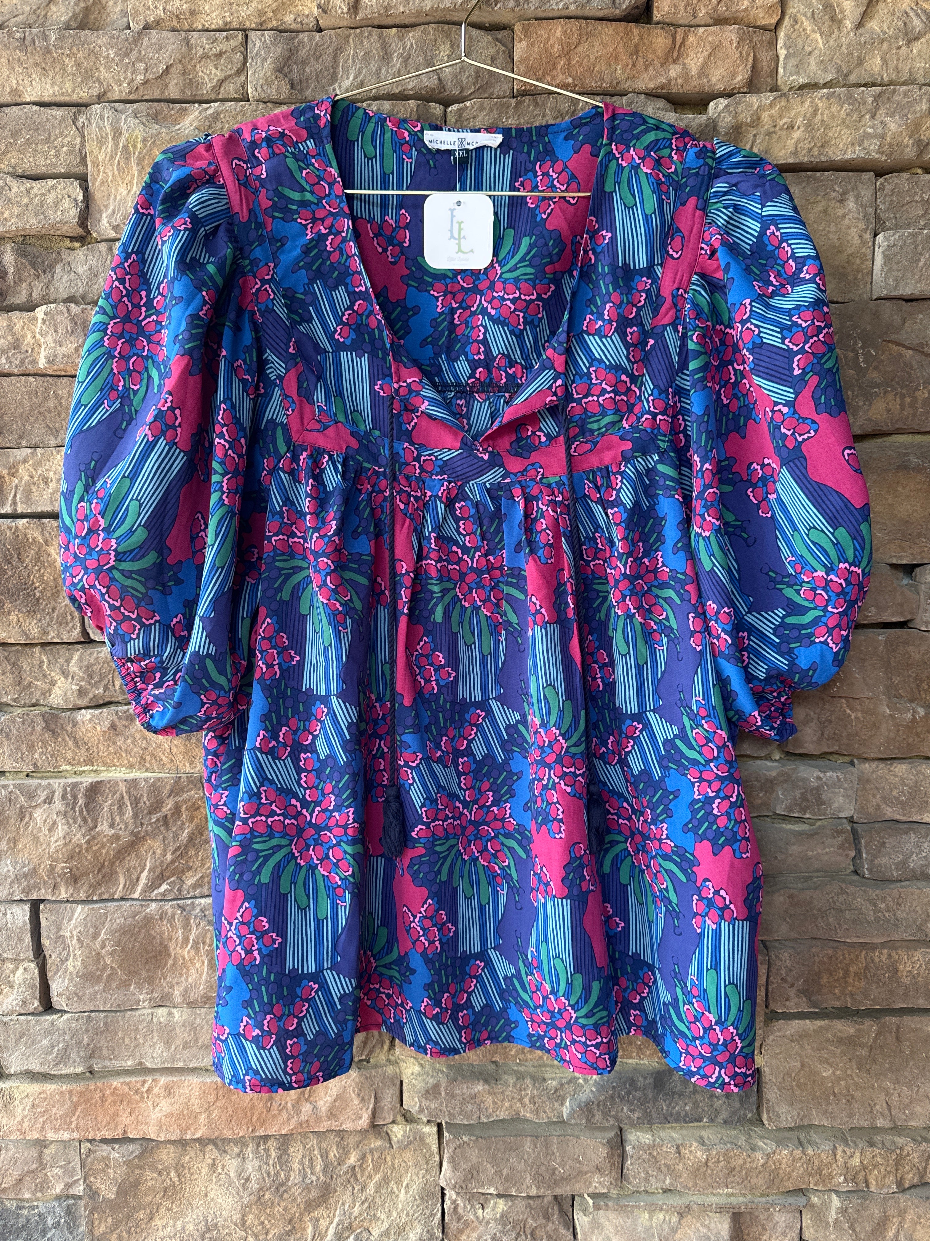 Michelle McDowell Multi Ls Blouse XXL