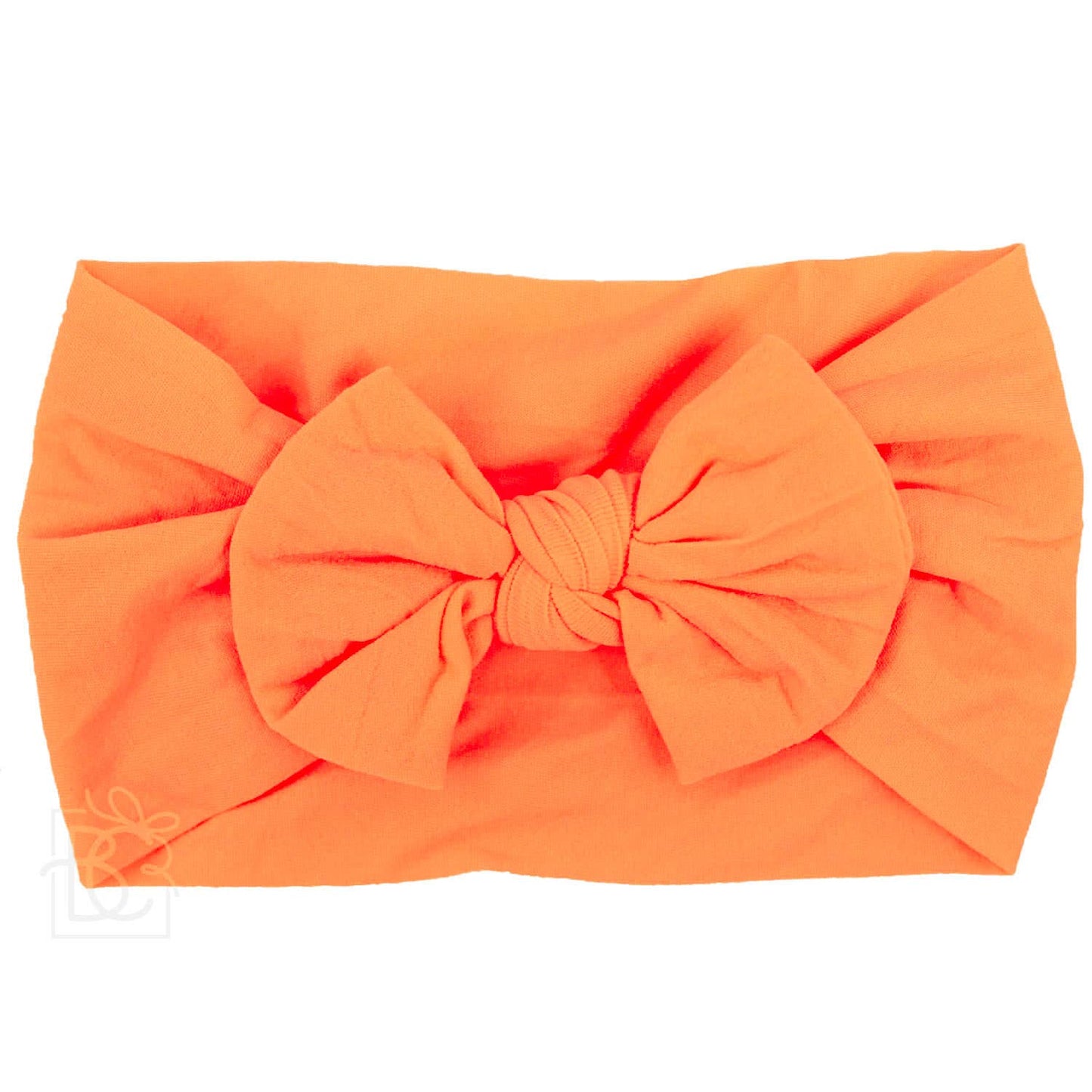 WIDE PANTYHOSE HEADBAND WITH KNOT BOW (SOLIDS): MILLENNIUM BLUE