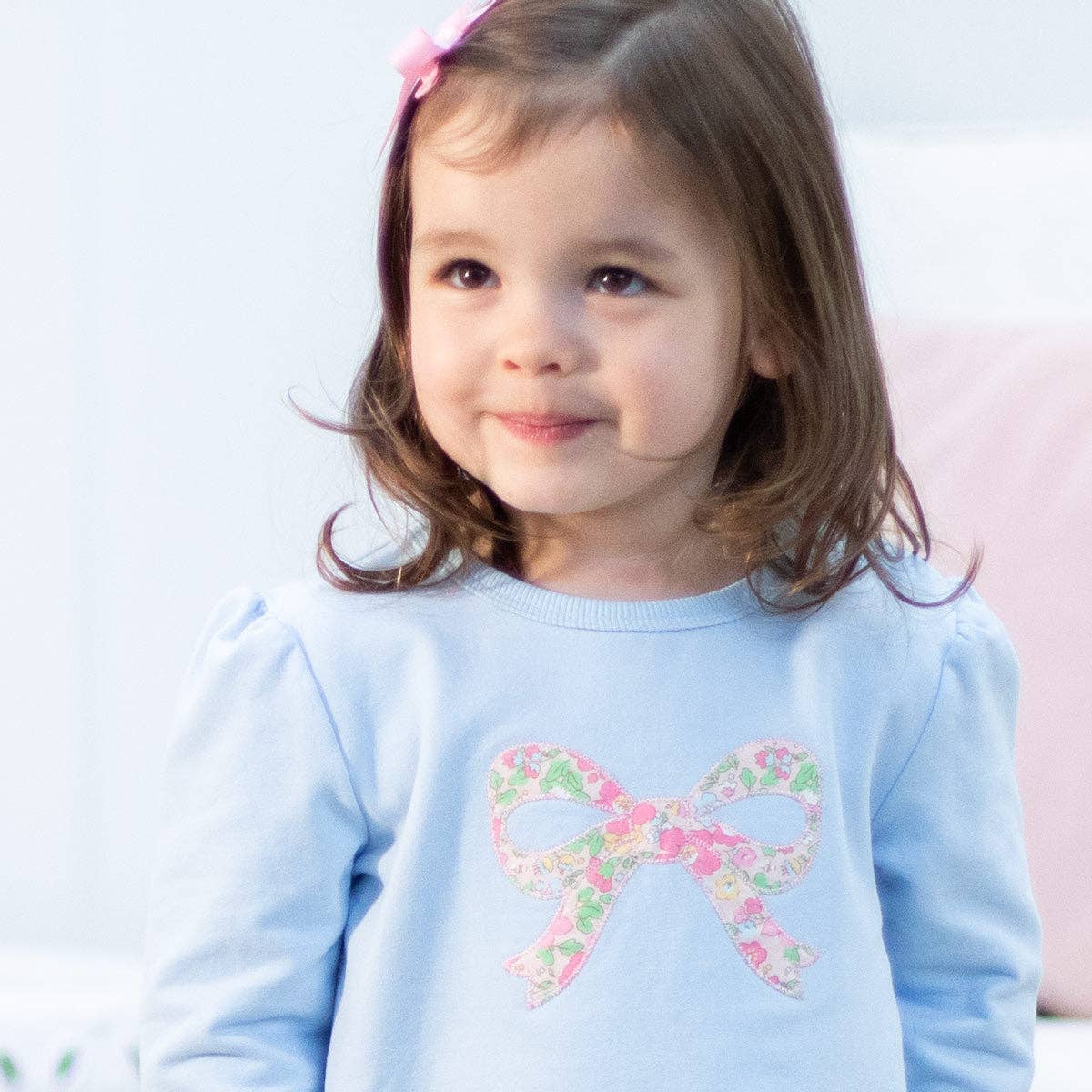 Bow Sweatshirt (Flower Power Print)