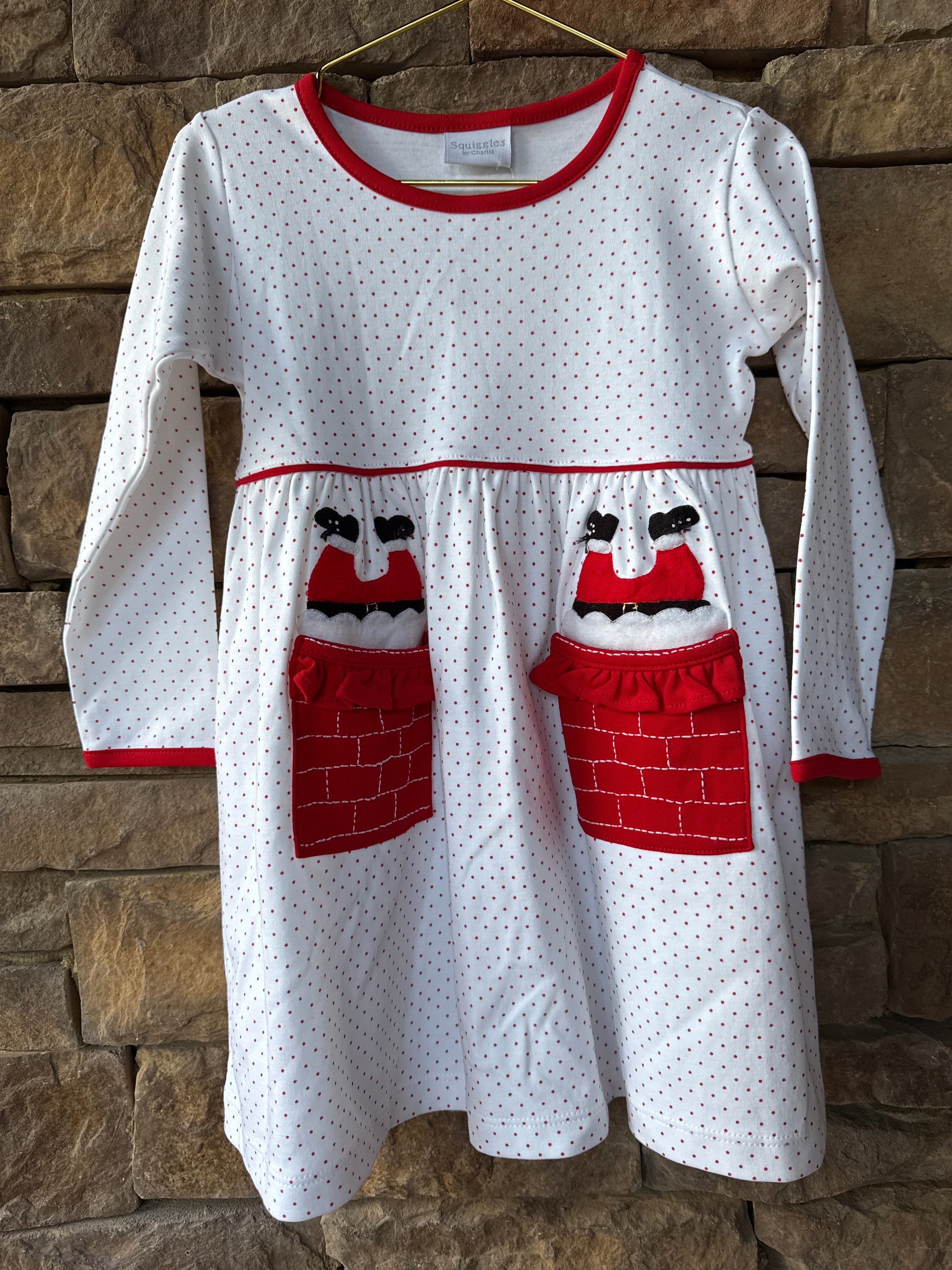Squiggles Santa in Chimney Dress 3T